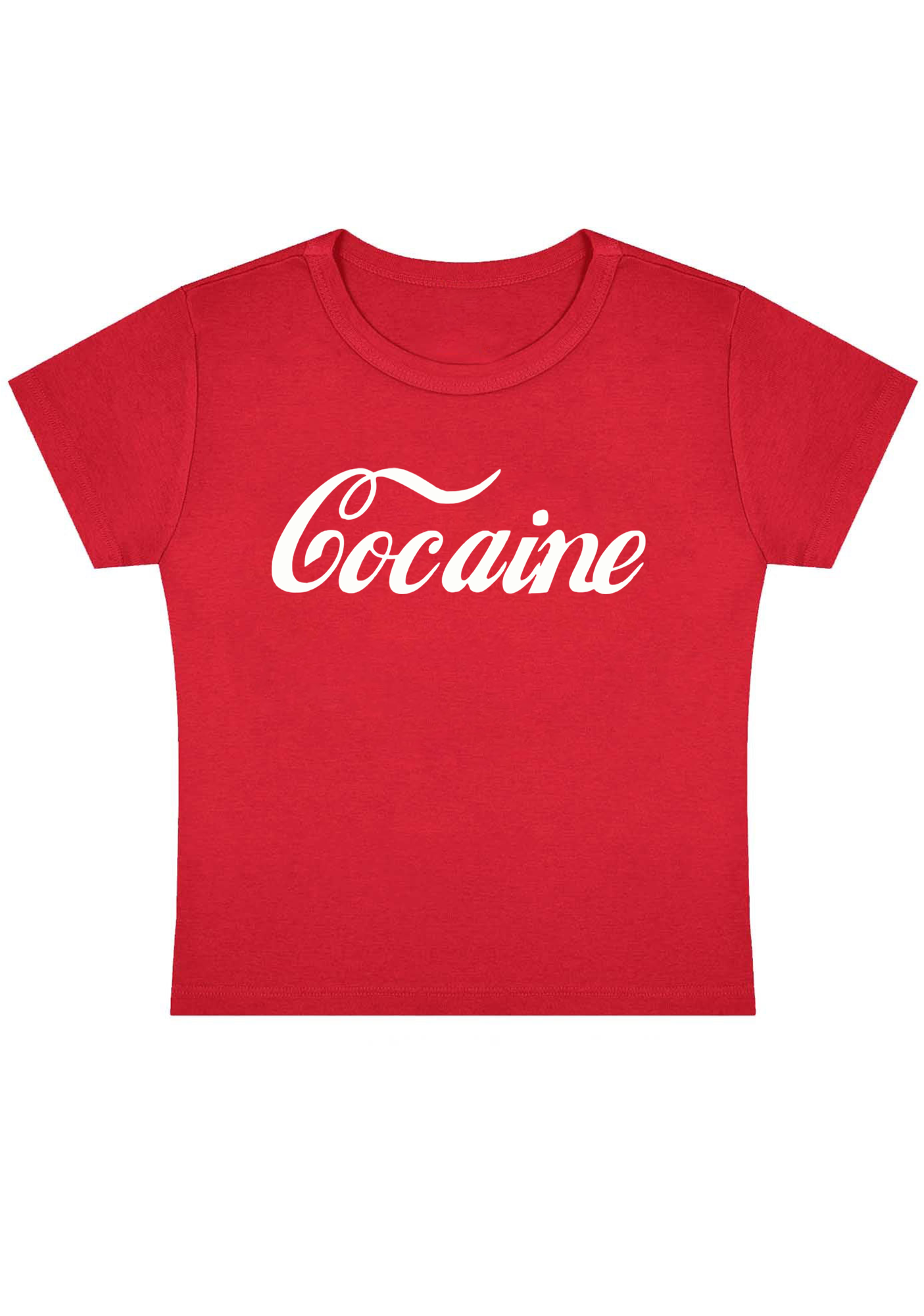 Cocaine Y2K Baby Tee