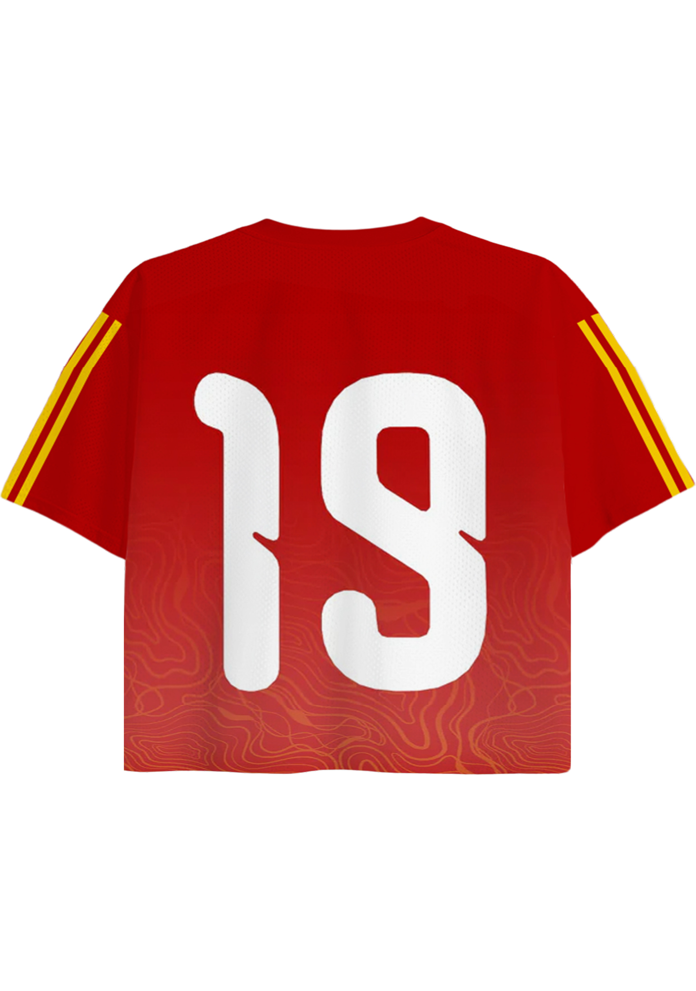  Vamos Spain! Gradient #19 Cropped Mesh Jersey Shirt