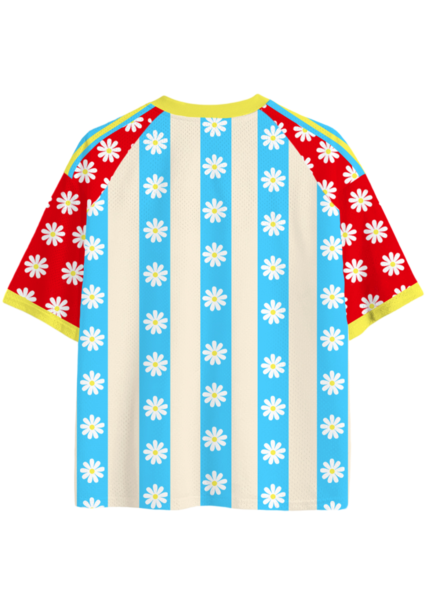 Striped Colombia Flag Daisy Mesh Jersey Shirts