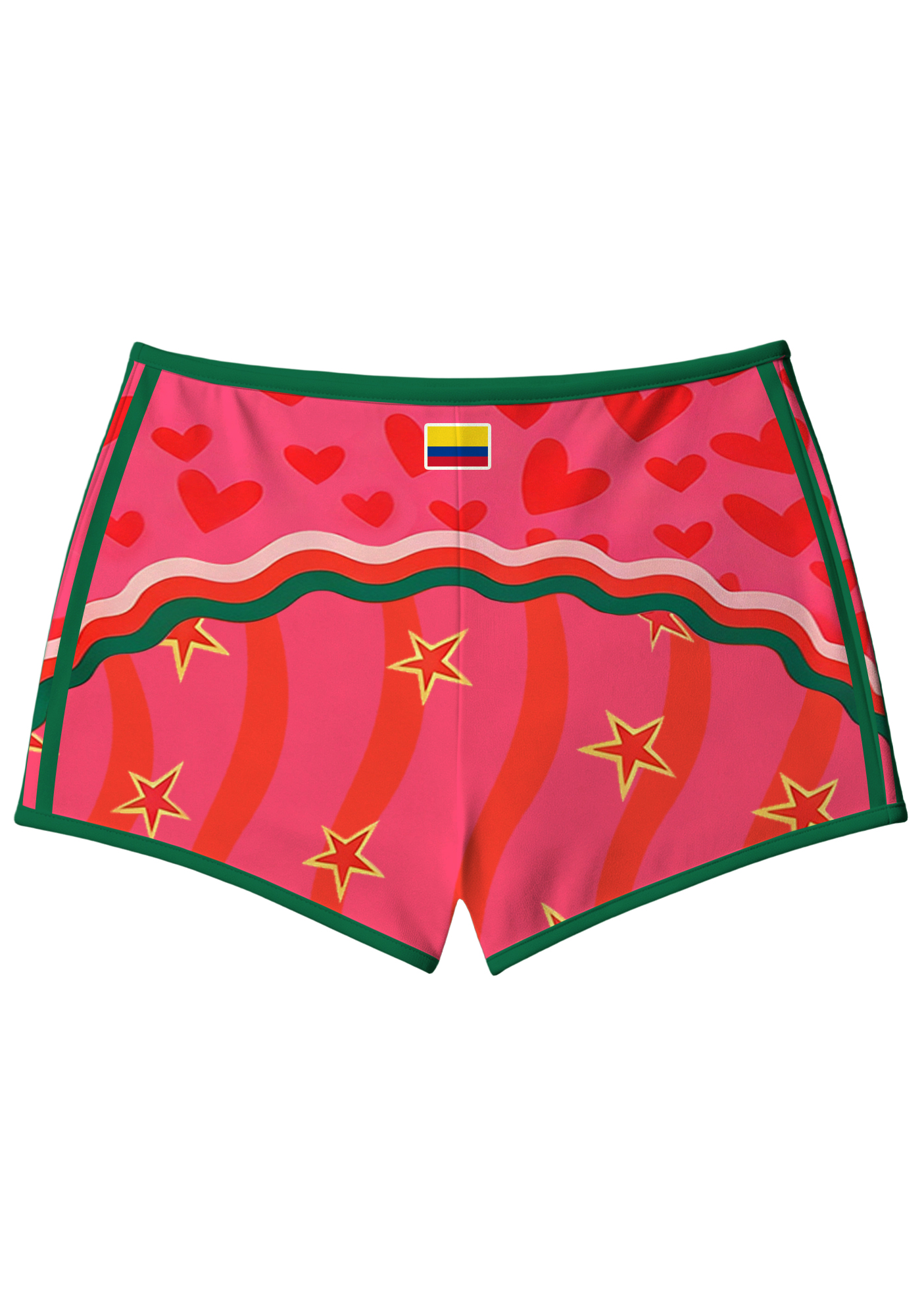 Pink Wave Star Colombia Game Day Booty Shorts