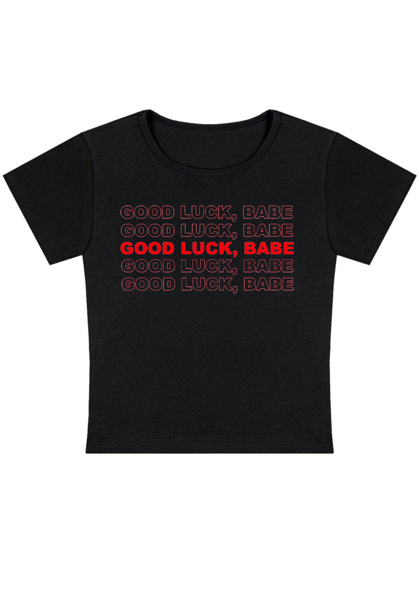 Good Luck Babe Y2K Baby Tee