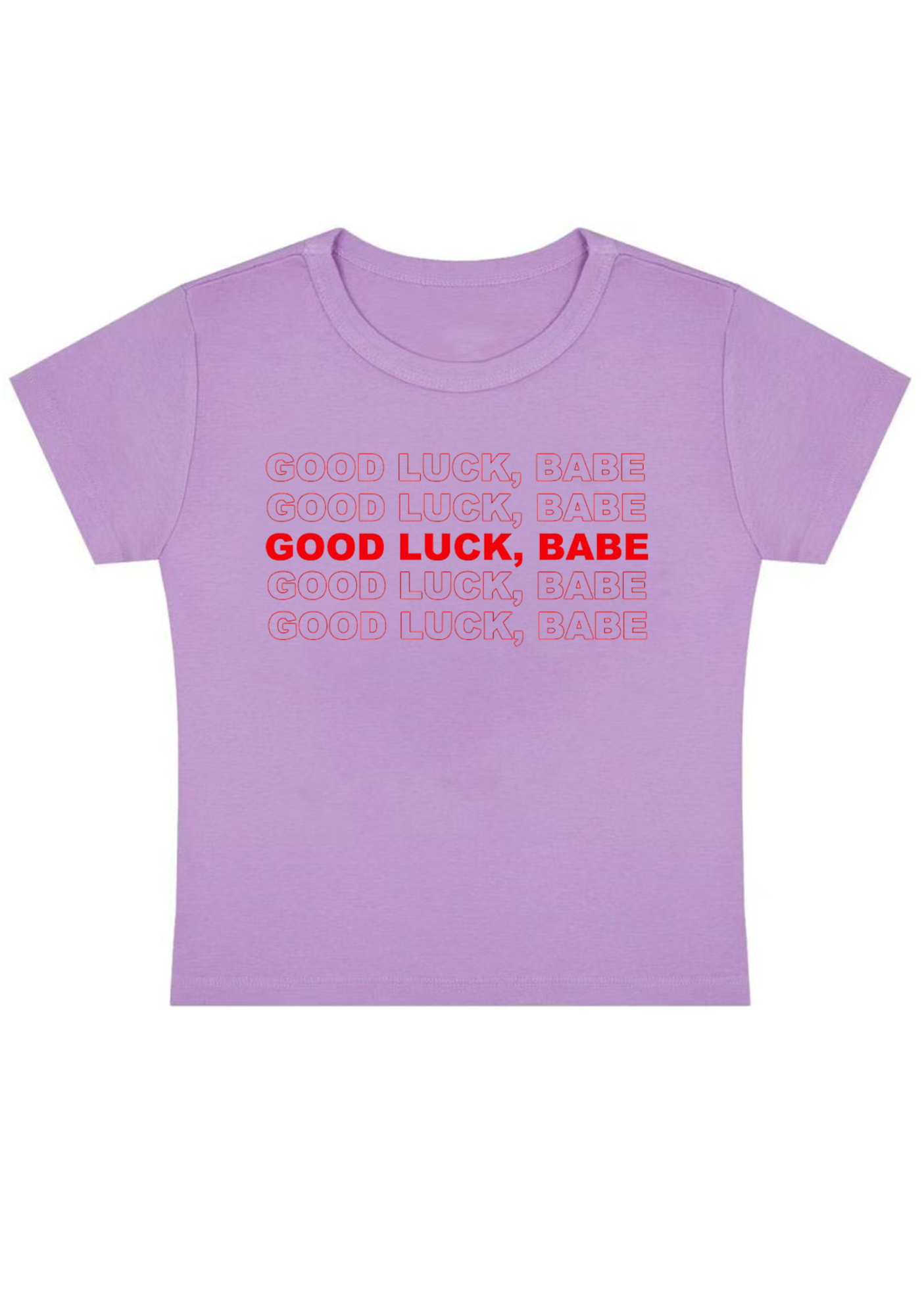 Good Luck Babe Y2K Baby Tee