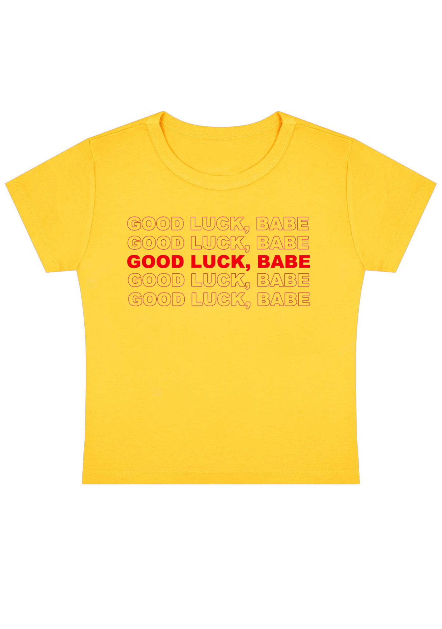 Good Luck Babe Y2K Baby Tee
