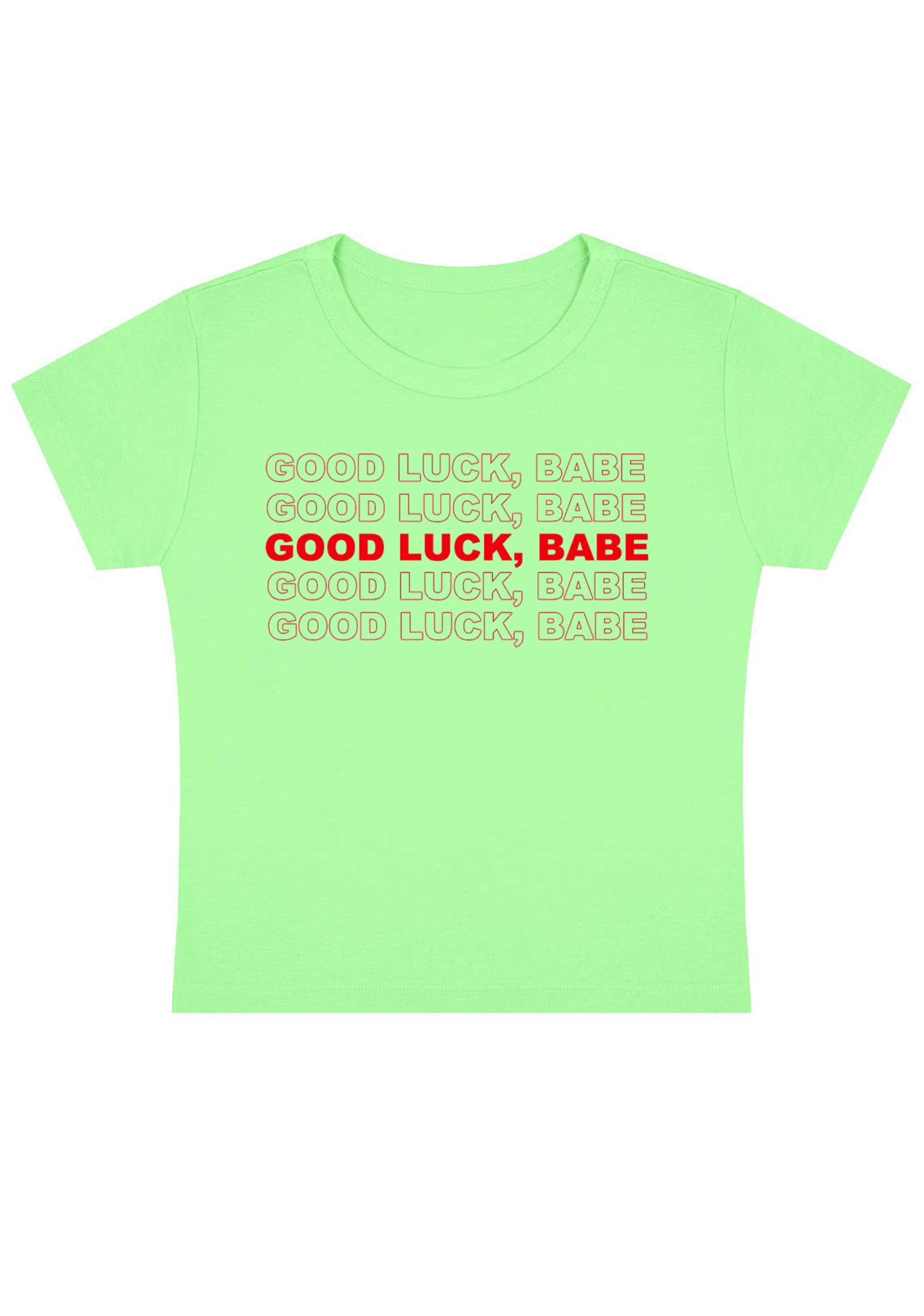 Good Luck Babe Y2K Baby Tee