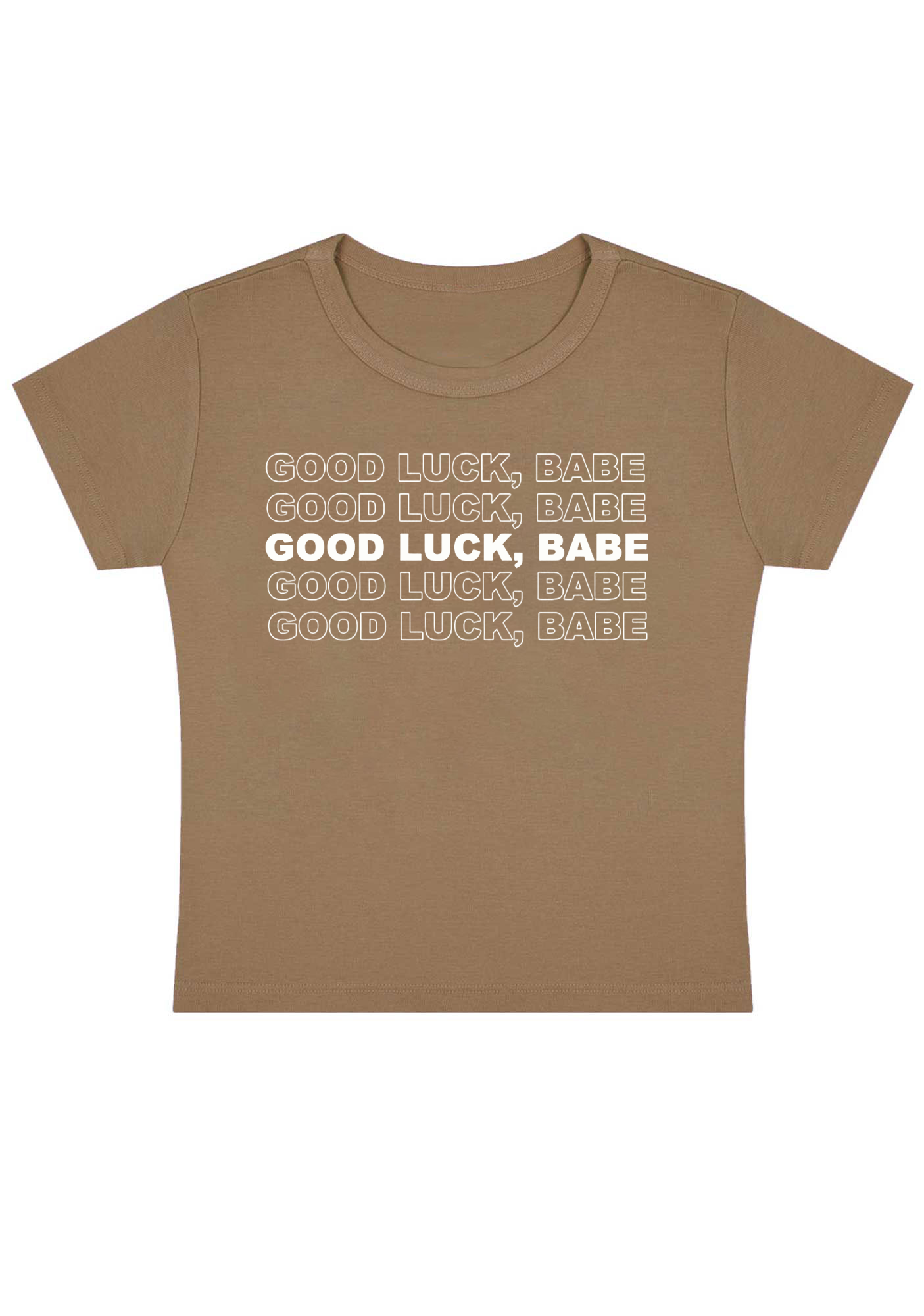 Good Luck Babe Y2K Baby Tee