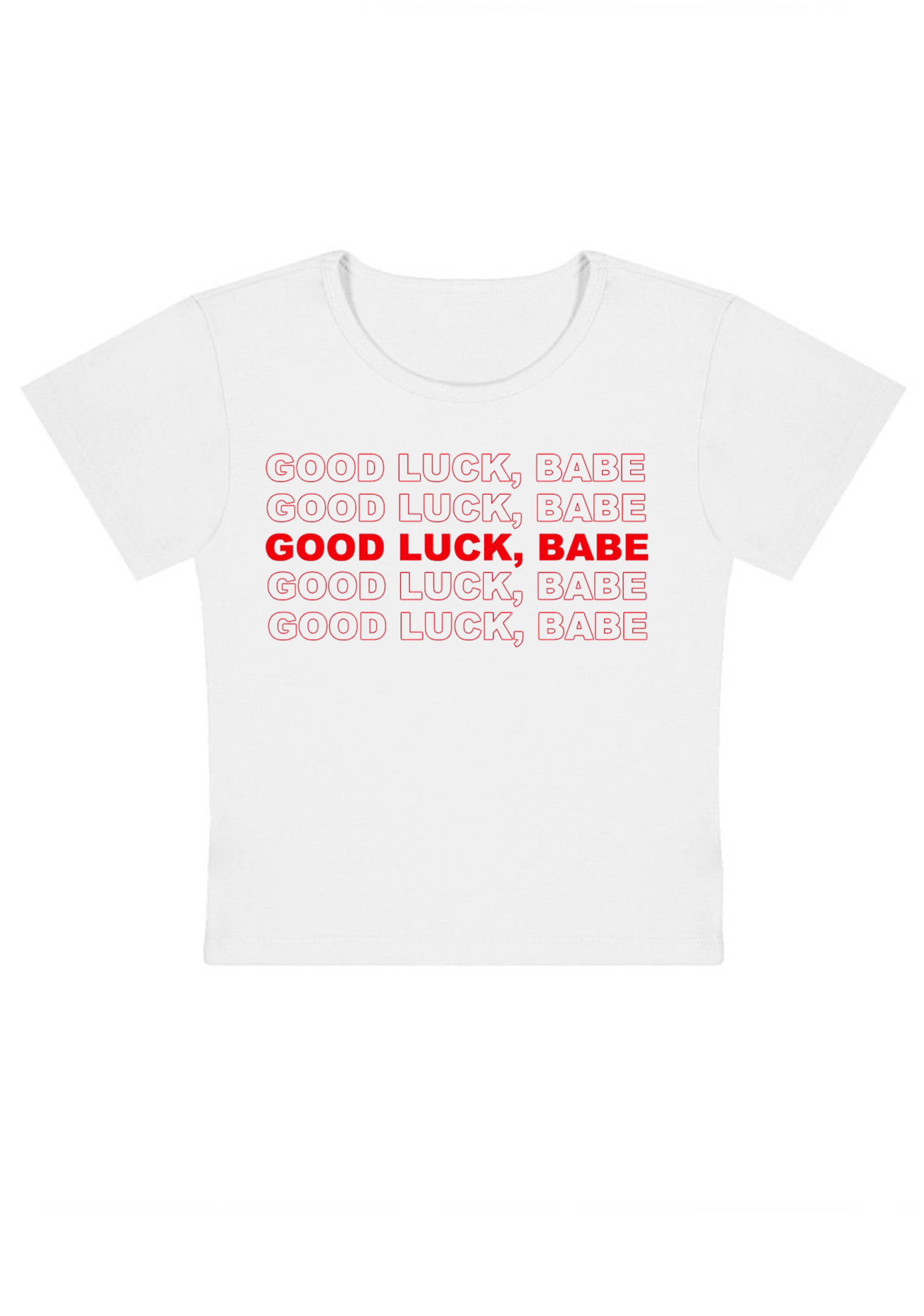 Good Luck Babe Y2K Baby Tee