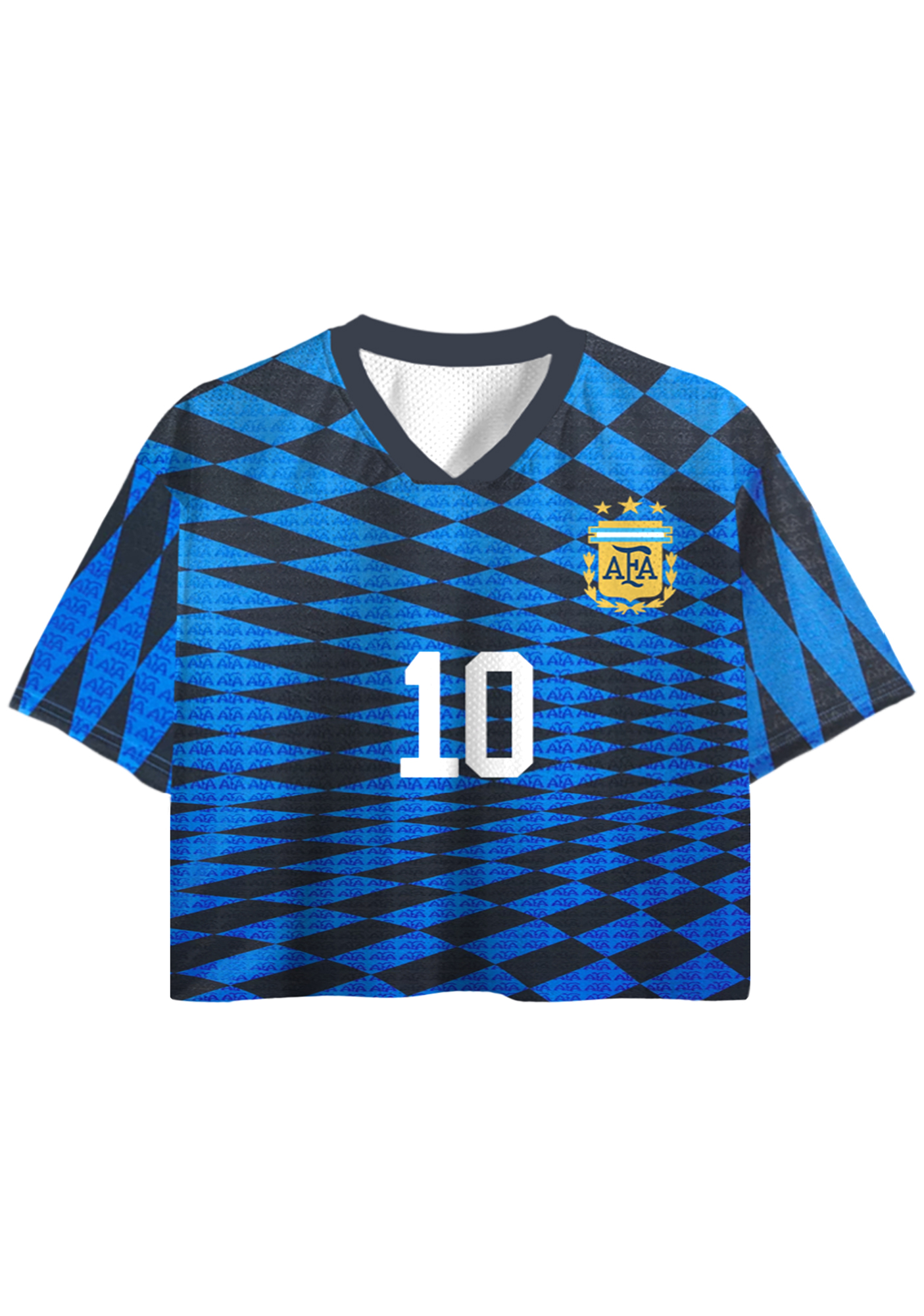 Retro Argentina #10 Cropped Jersey Shirt