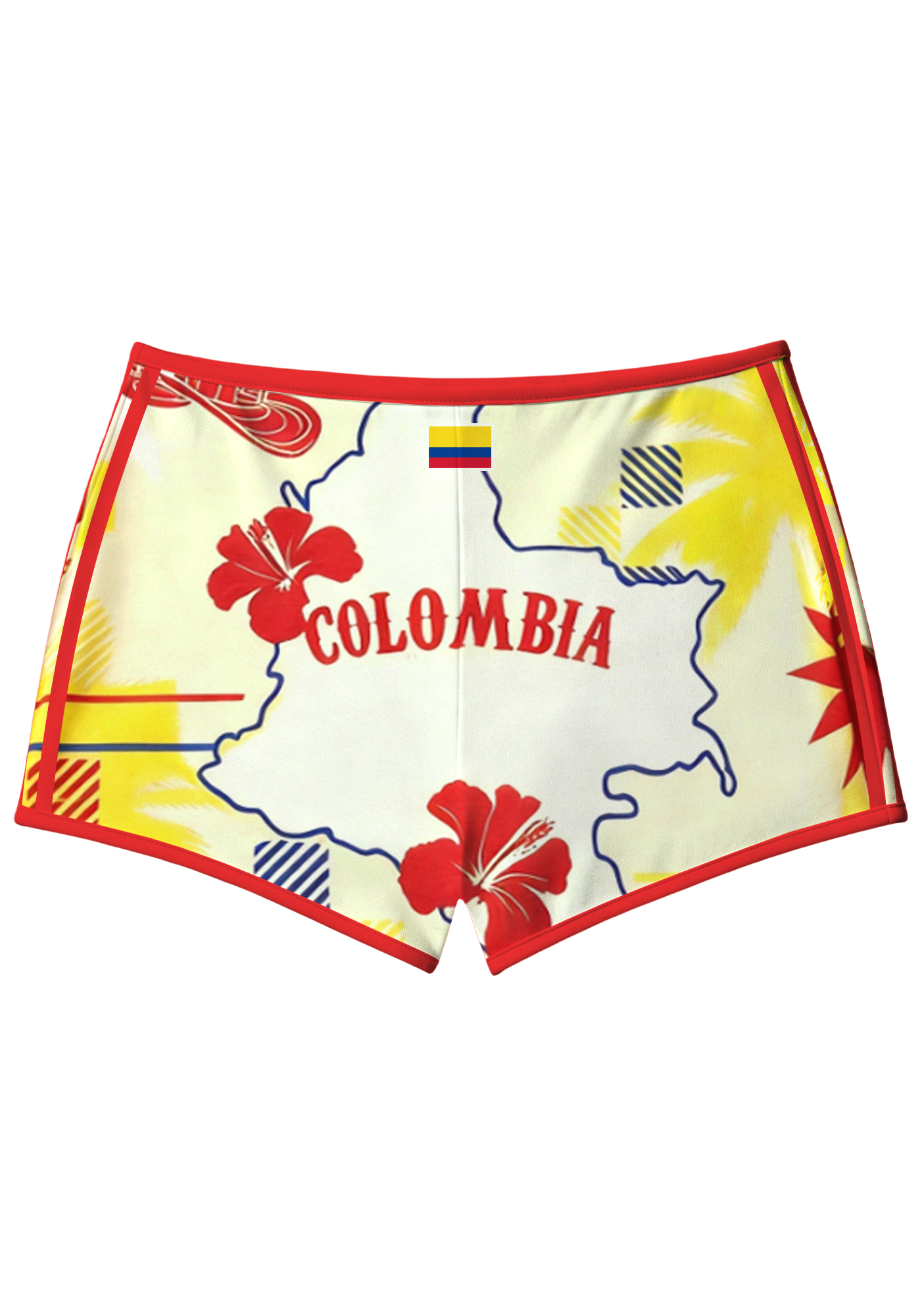 Retro Colombia Tropical Booty Shorts