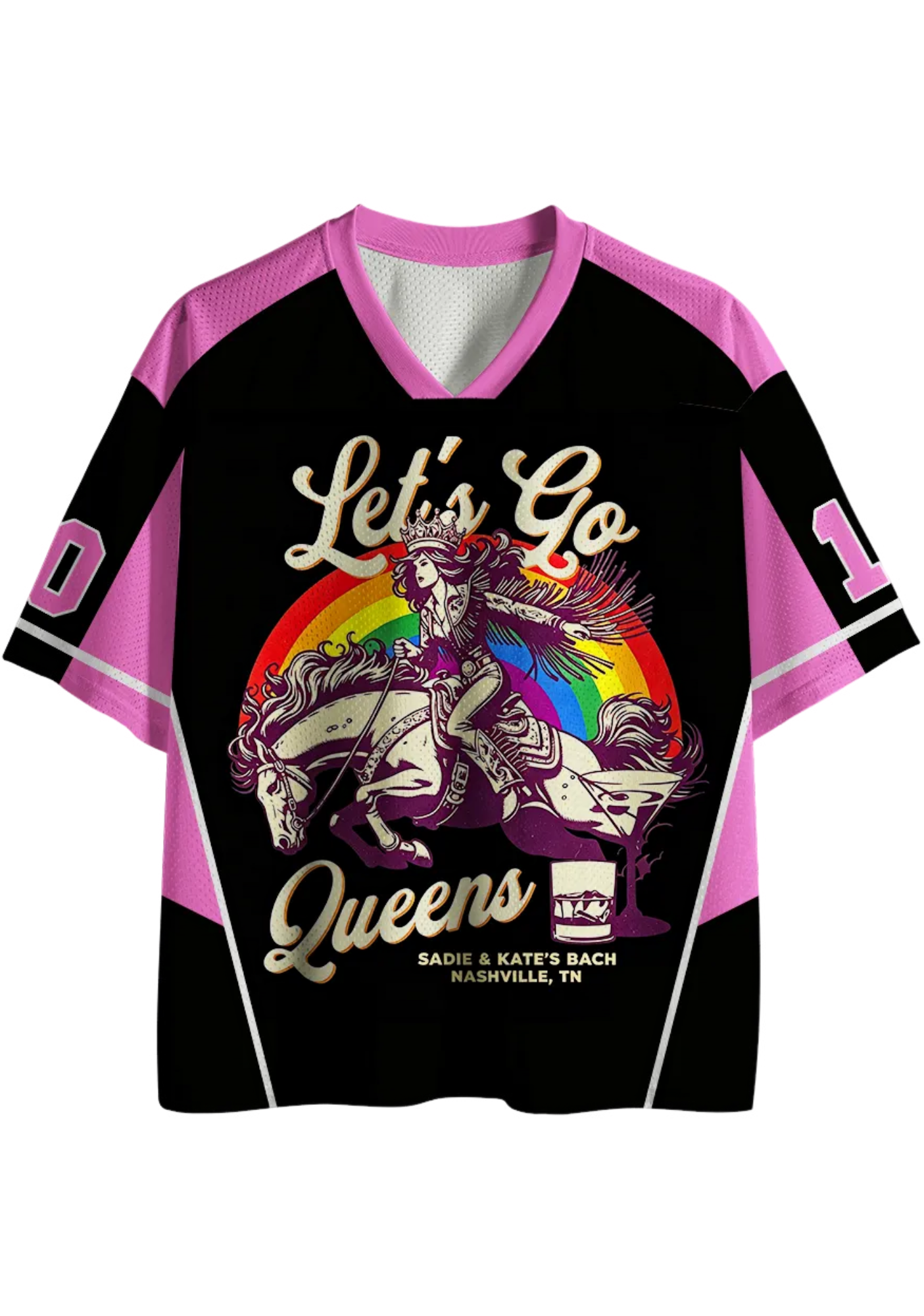 Let's Go Queens Bachelorette Party Mesh Jersey