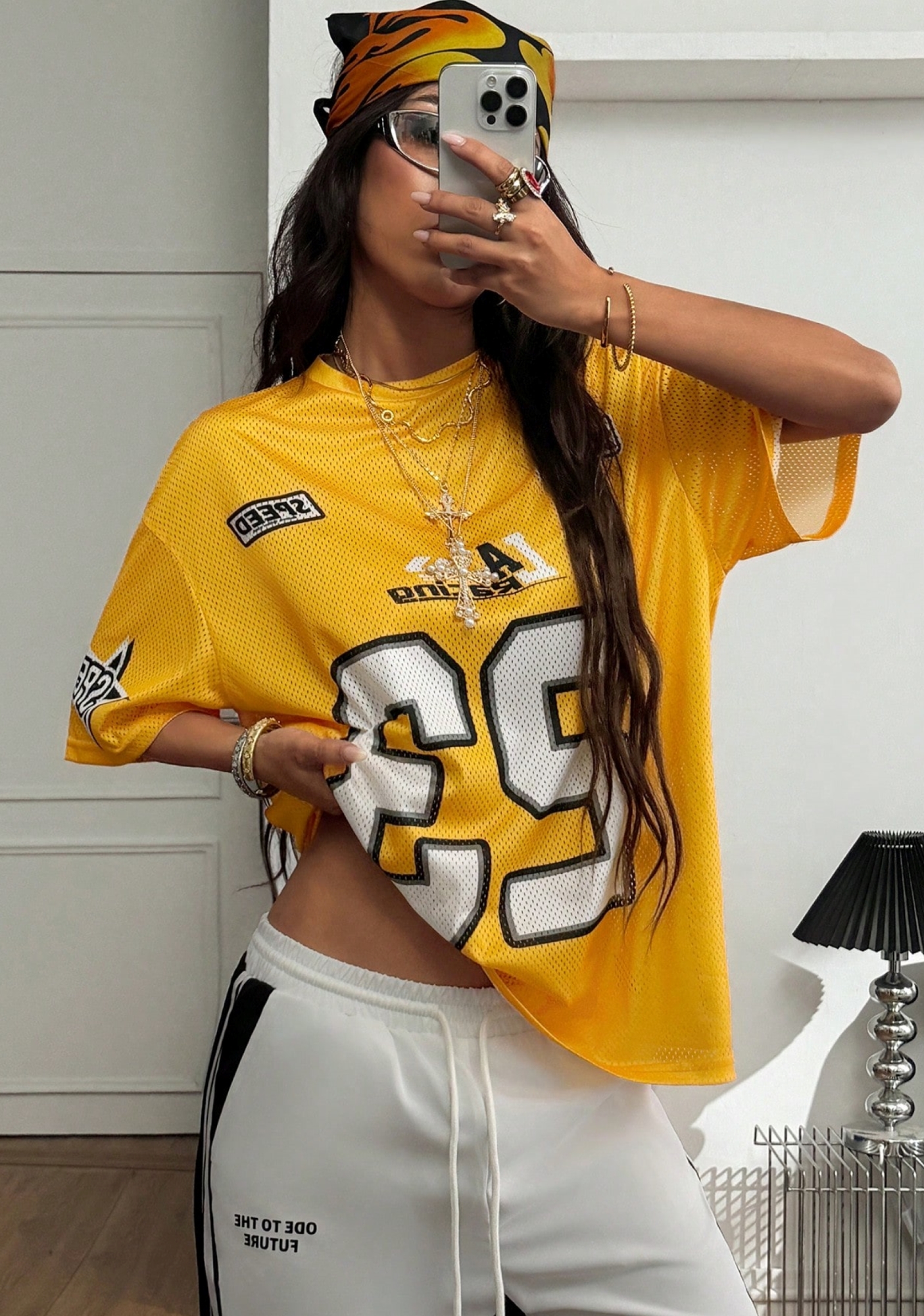 23/24 Star Number Print Mesh Jersey Shirts