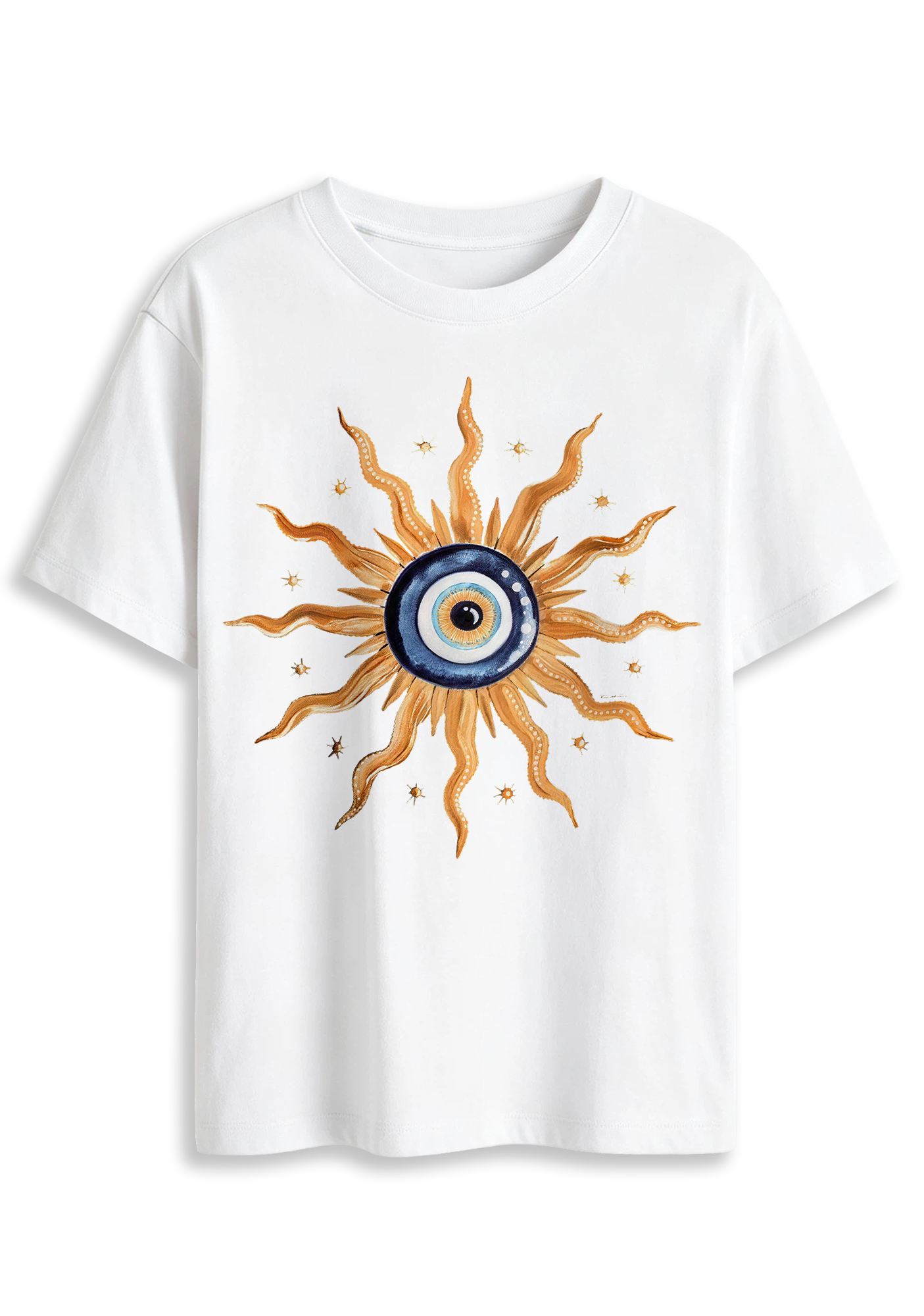 Mystic Evil Eye Sun Octopus Tentacles Witchy Celestial Graphic T-Shirt