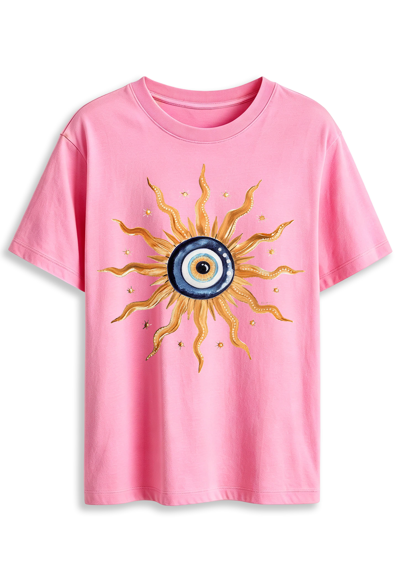 Mystic Evil Eye Sun Octopus Tentacles Witchy Celestial Graphic T-Shirt