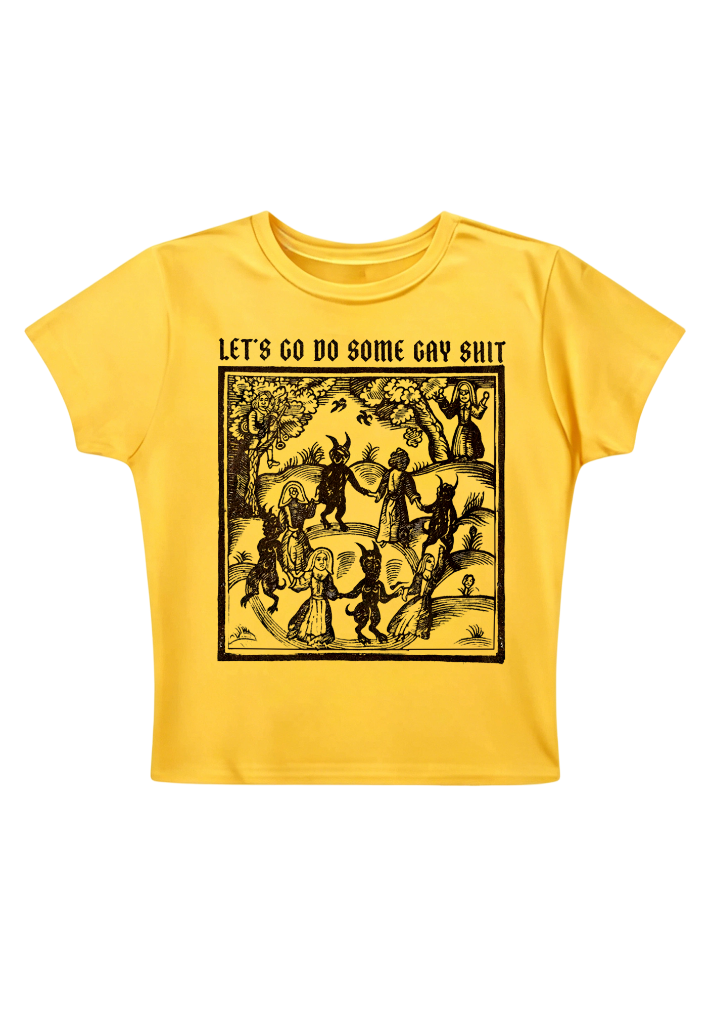 Let's Go Do Some Gay Shit Y2K Baby Tee