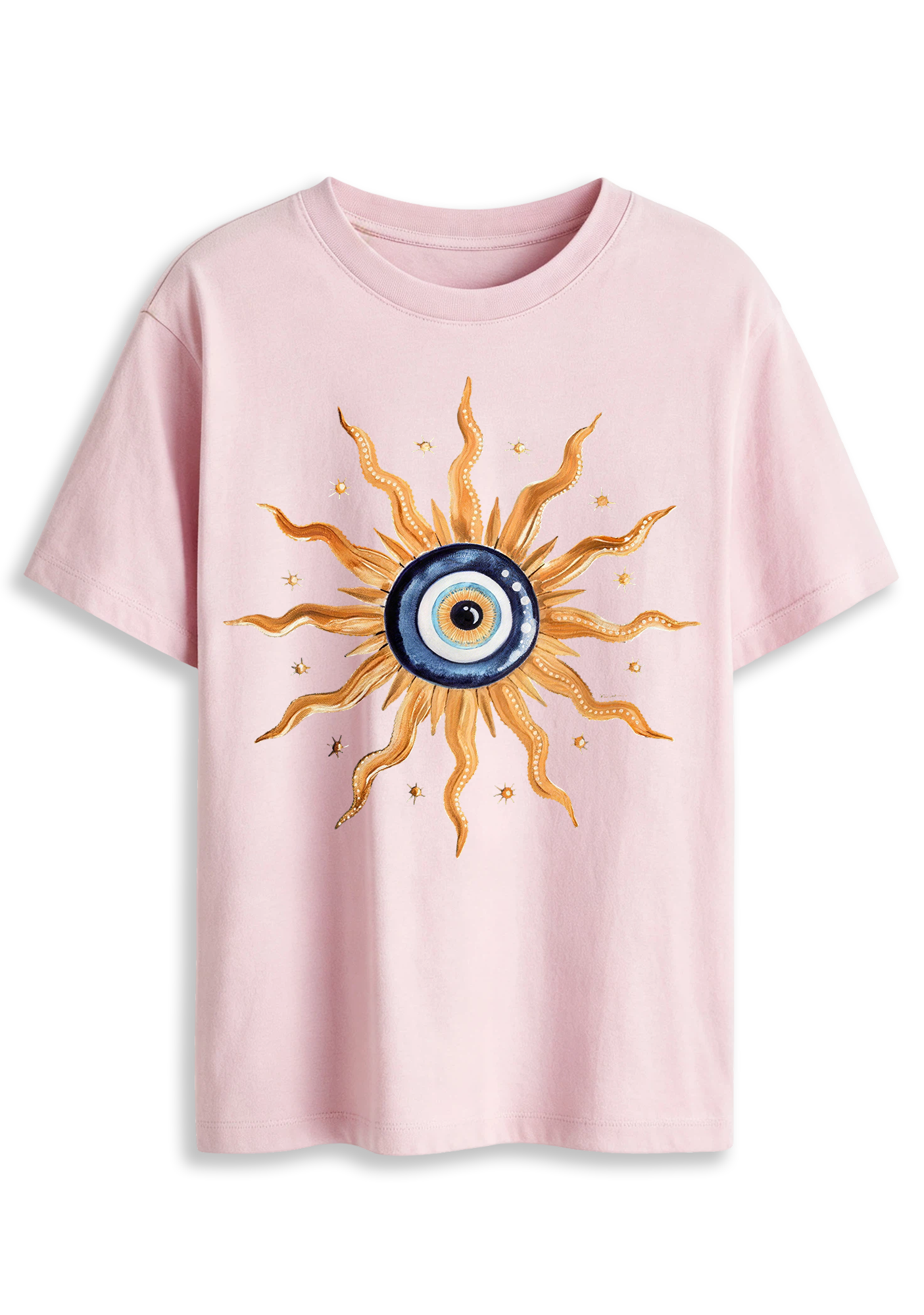 Mystic Evil Eye Sun Octopus Tentacles Witchy Celestial Graphic T-Shirt