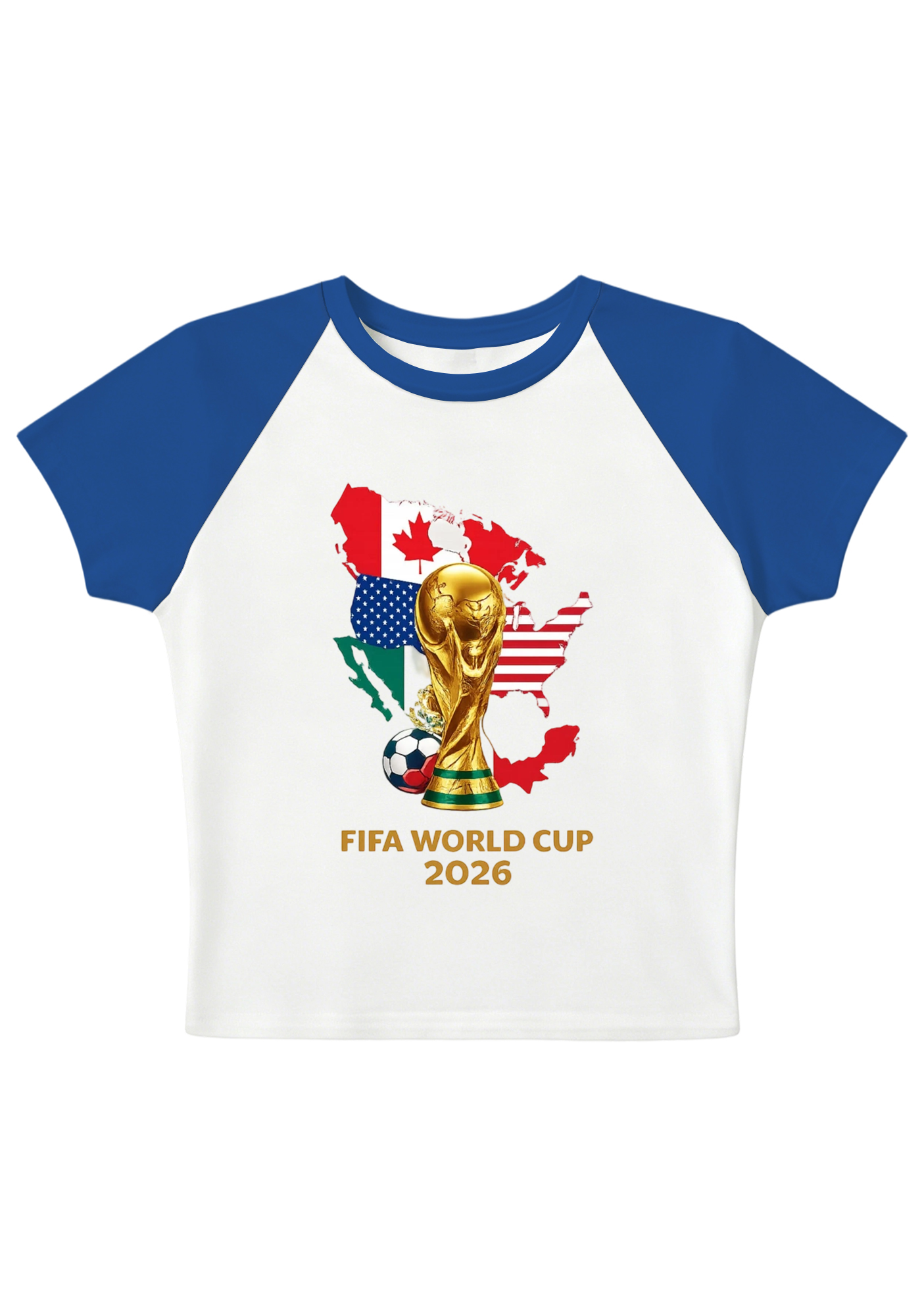 USA Mexico Canada World Cup Splicing Y2K Baby Tee