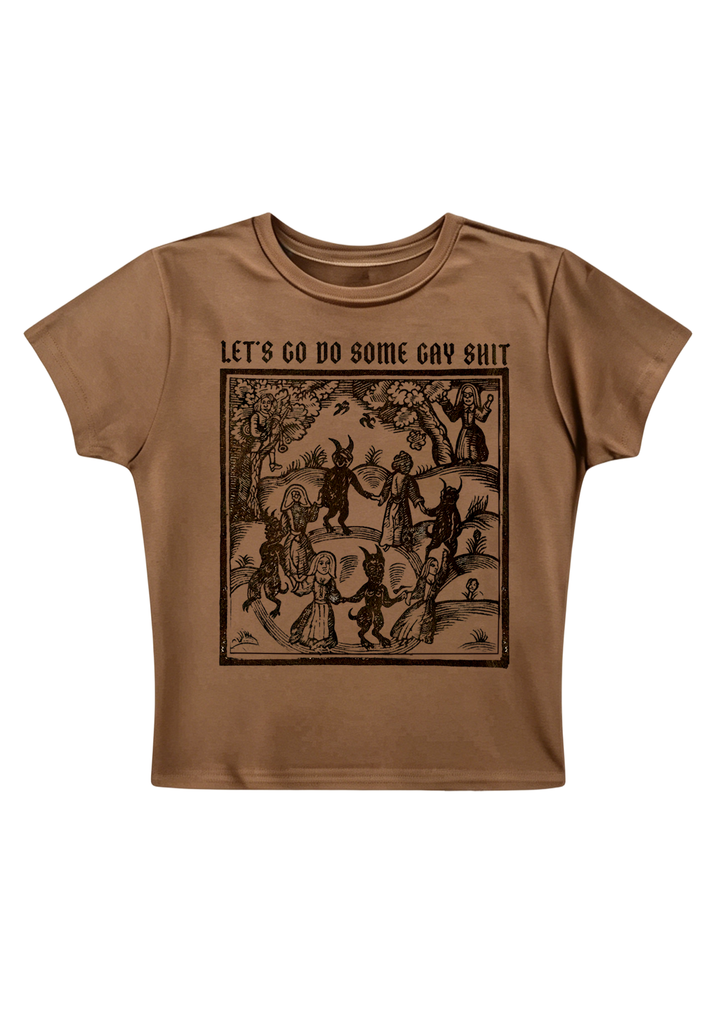Let's Go Do Some Gay Shit Y2K Baby Tee
