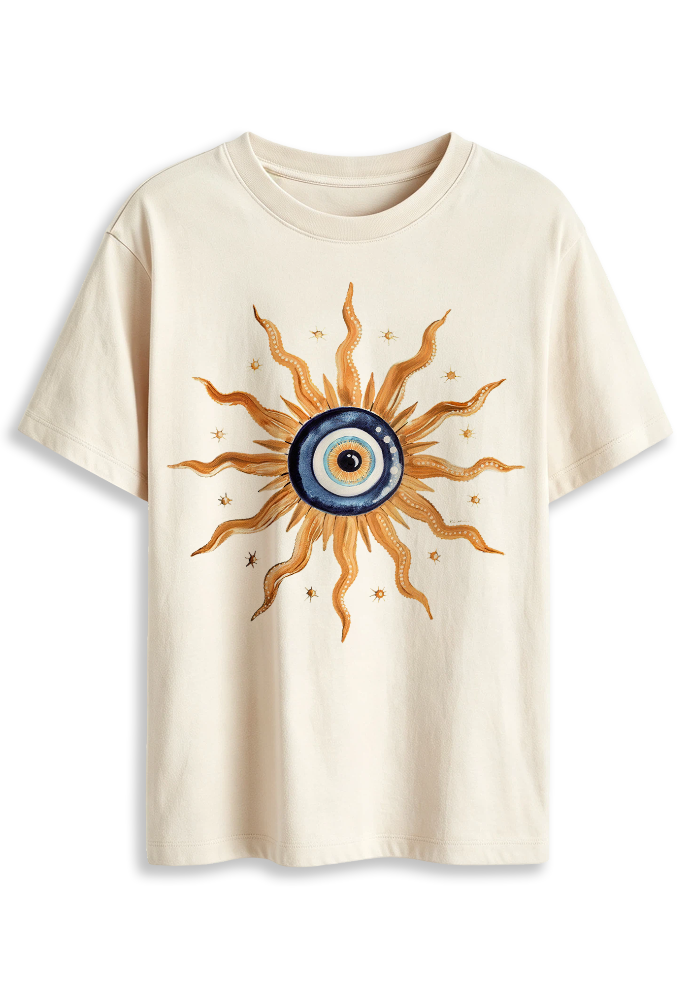 Mystic Evil Eye Sun Octopus Tentacles Witchy Celestial Graphic T-Shirt