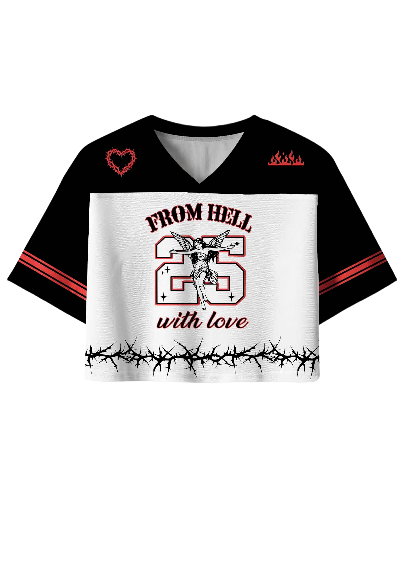 From Hell Y2K Crop Sport Jersey Shirts