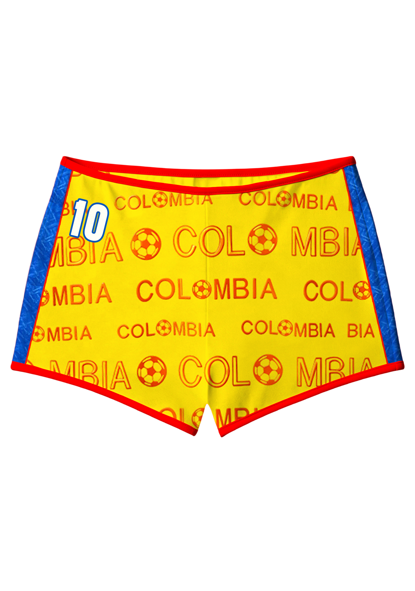 Colombian Football Team Inspired No.10 Sport Shorts