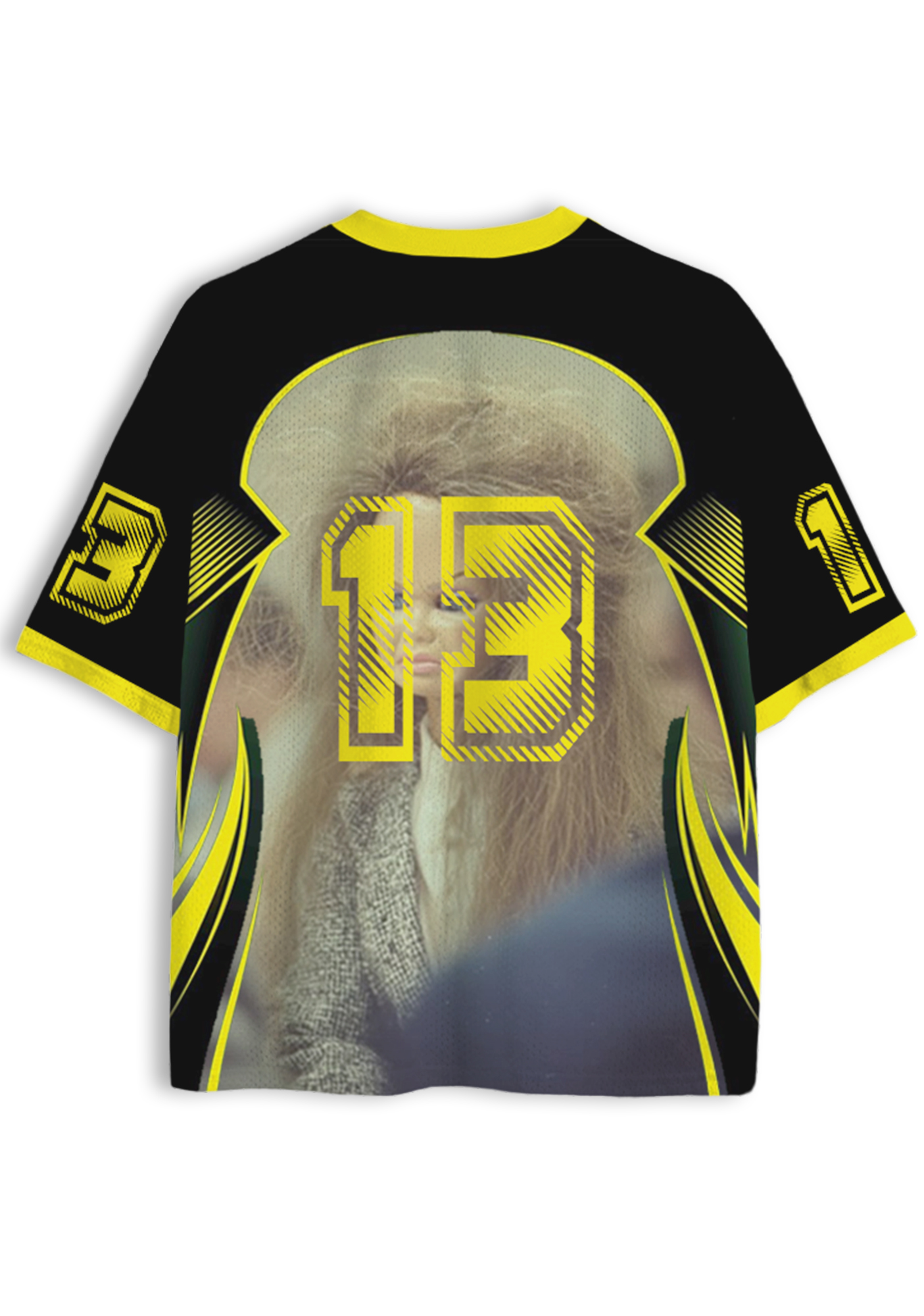 Grunge Courtroom Barbie Yellow Sporty Y2K Jersey Shirts