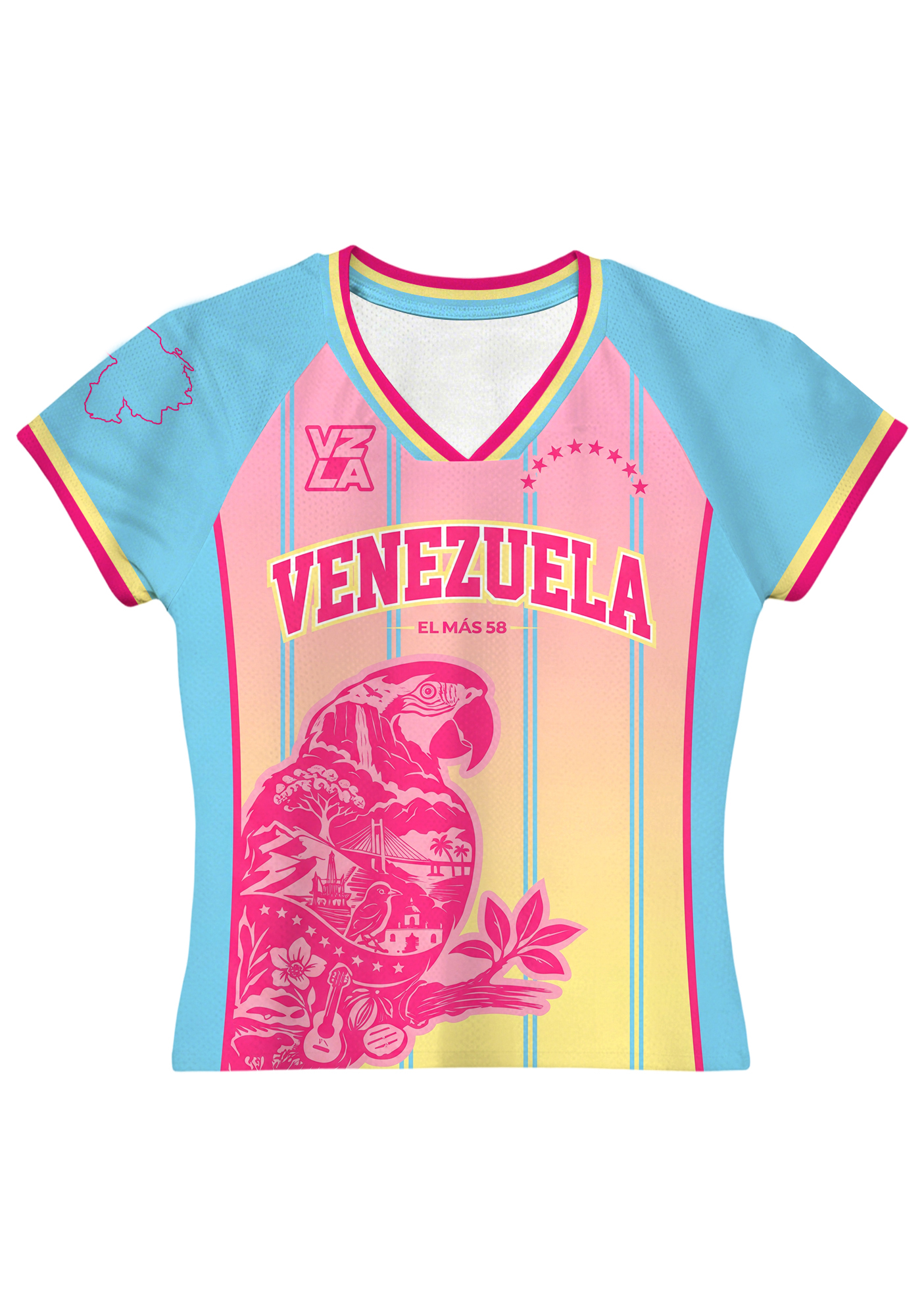 Venezuela Macaw Scenic Landscape Baby Tee