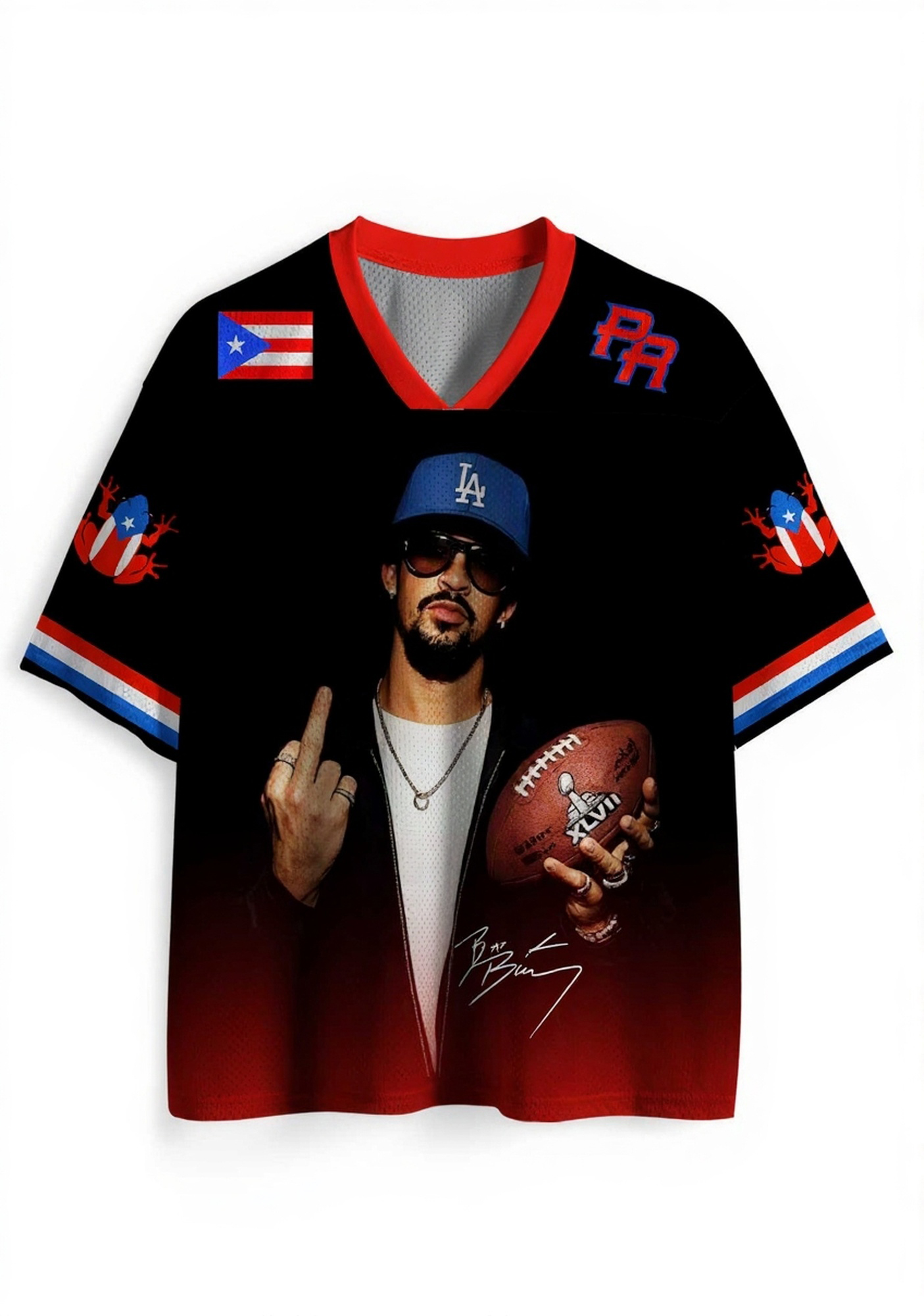 Black Team Bunny Y2K Crop Sport Jersey Shirts