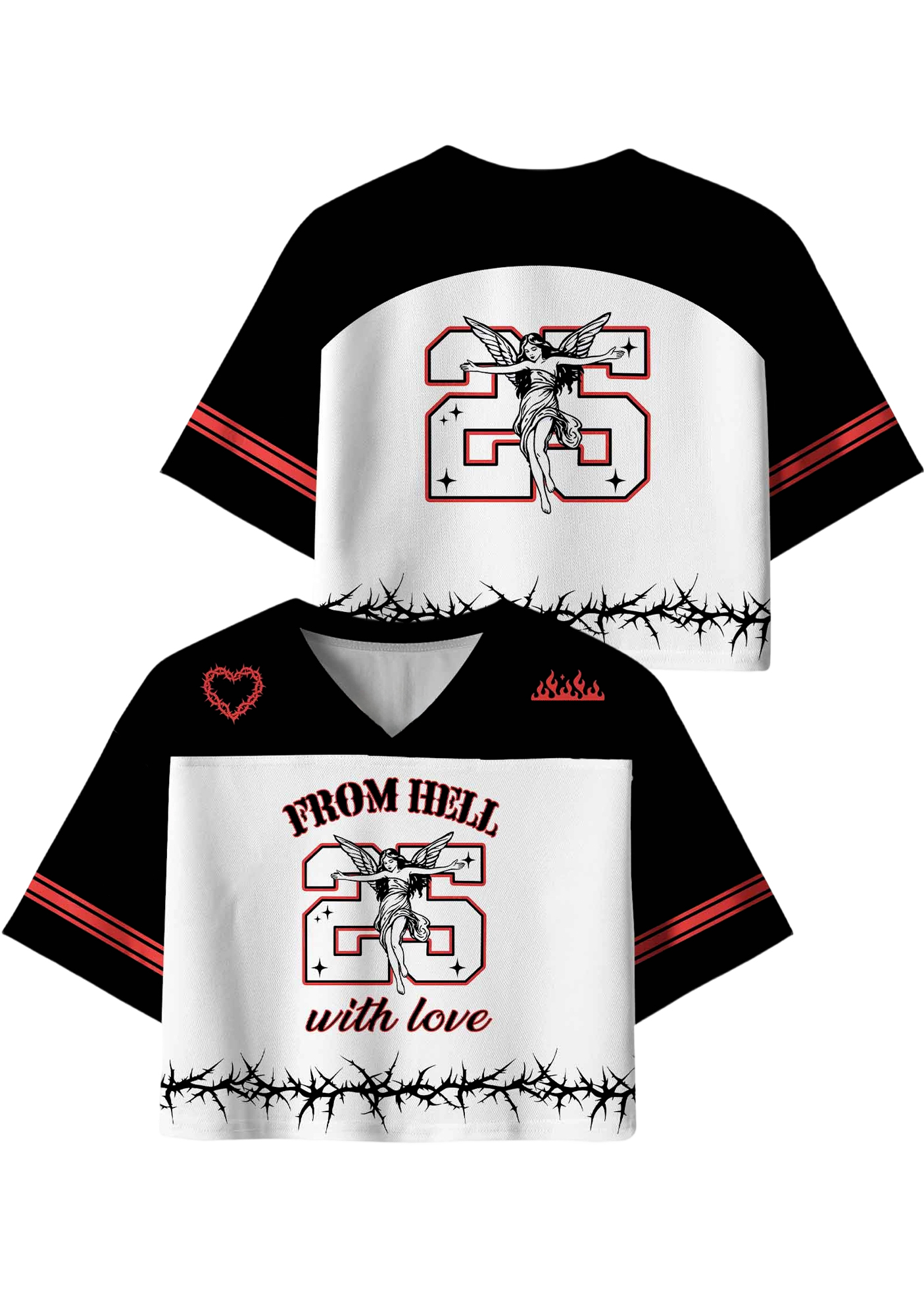 From Hell Y2K Crop Sport Jersey Shirts