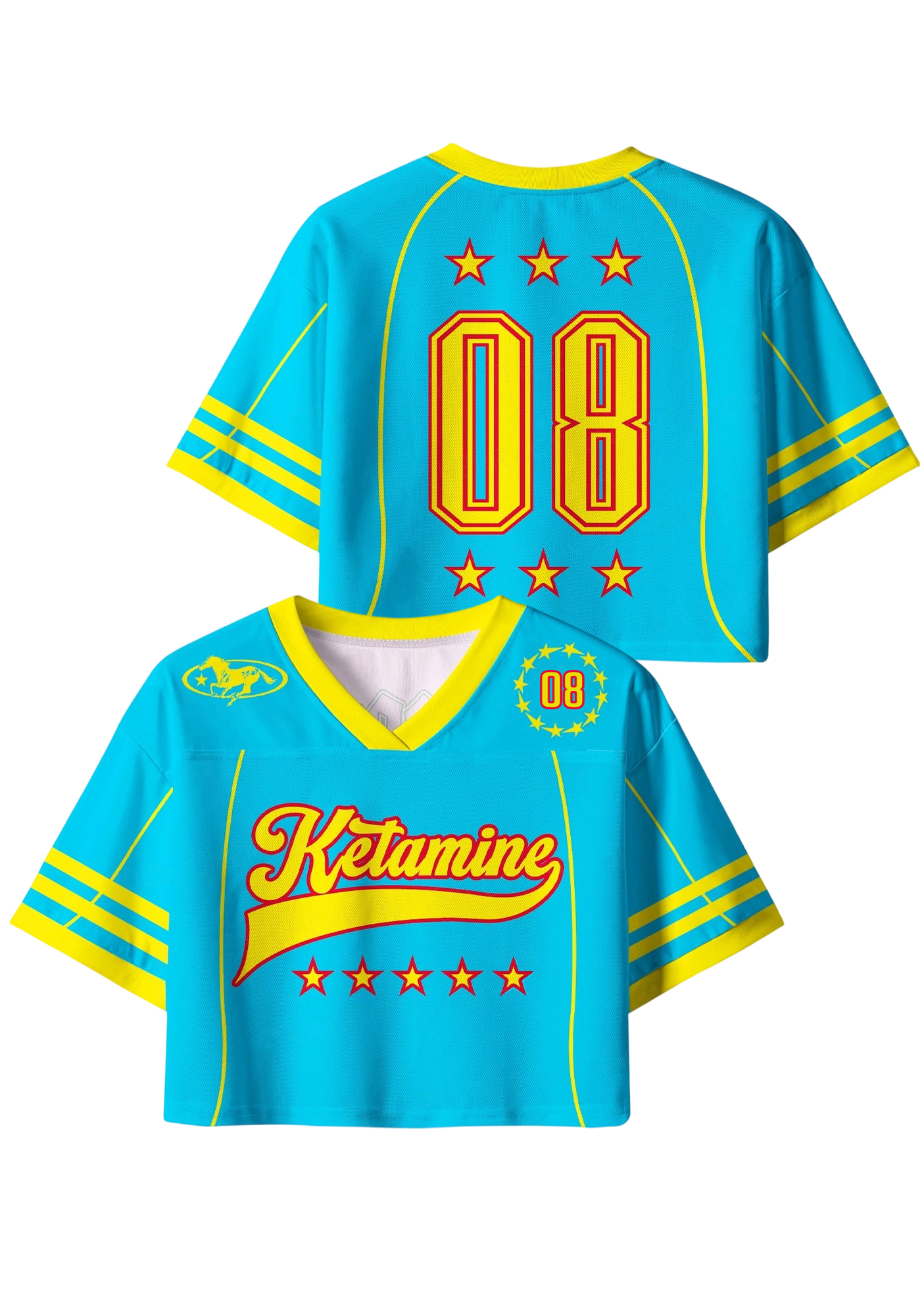 Ketamine Y2K Crop Sport Jersey Shirts