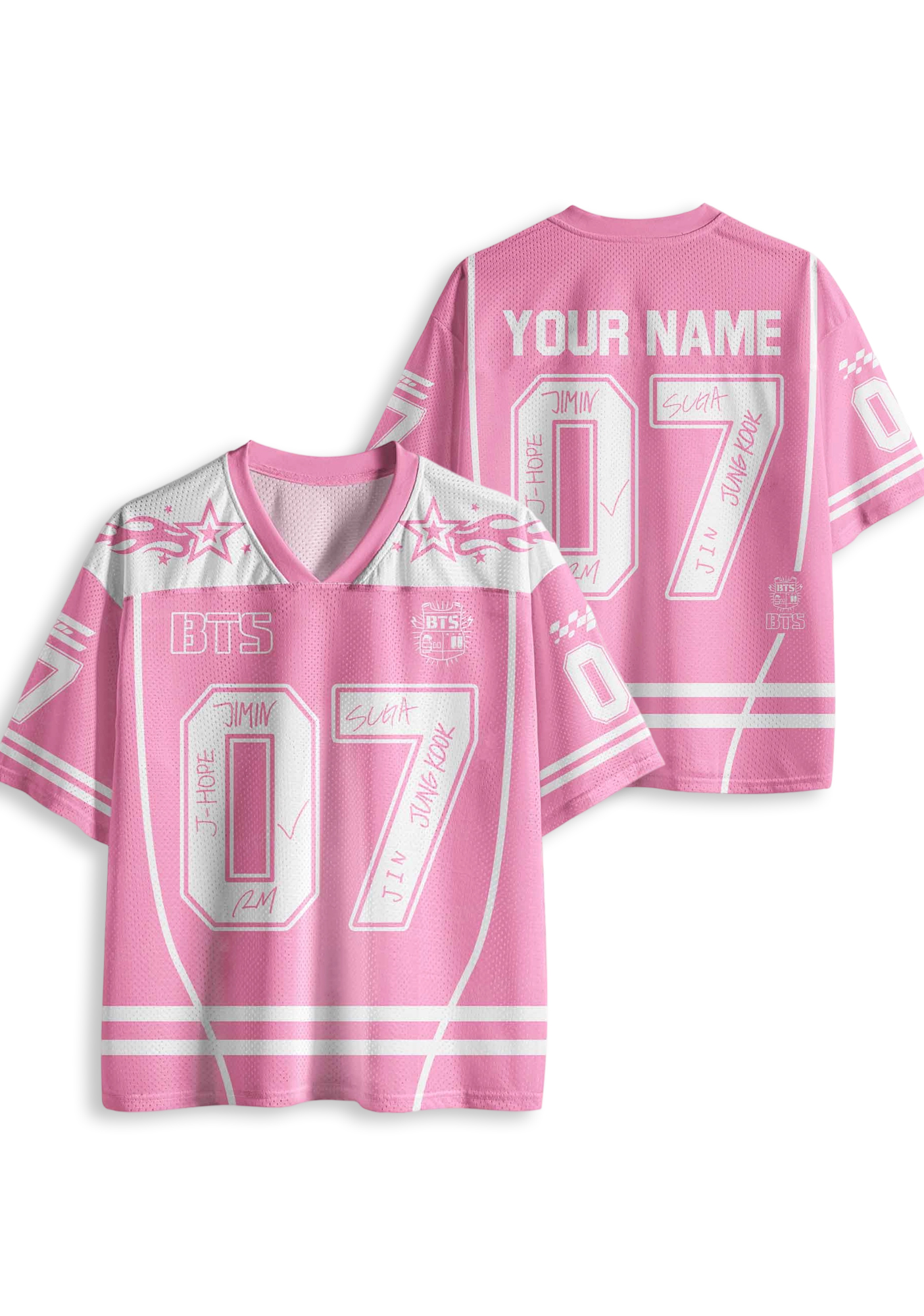  Streetwear Custom BTS Mesh Jersey Shirt