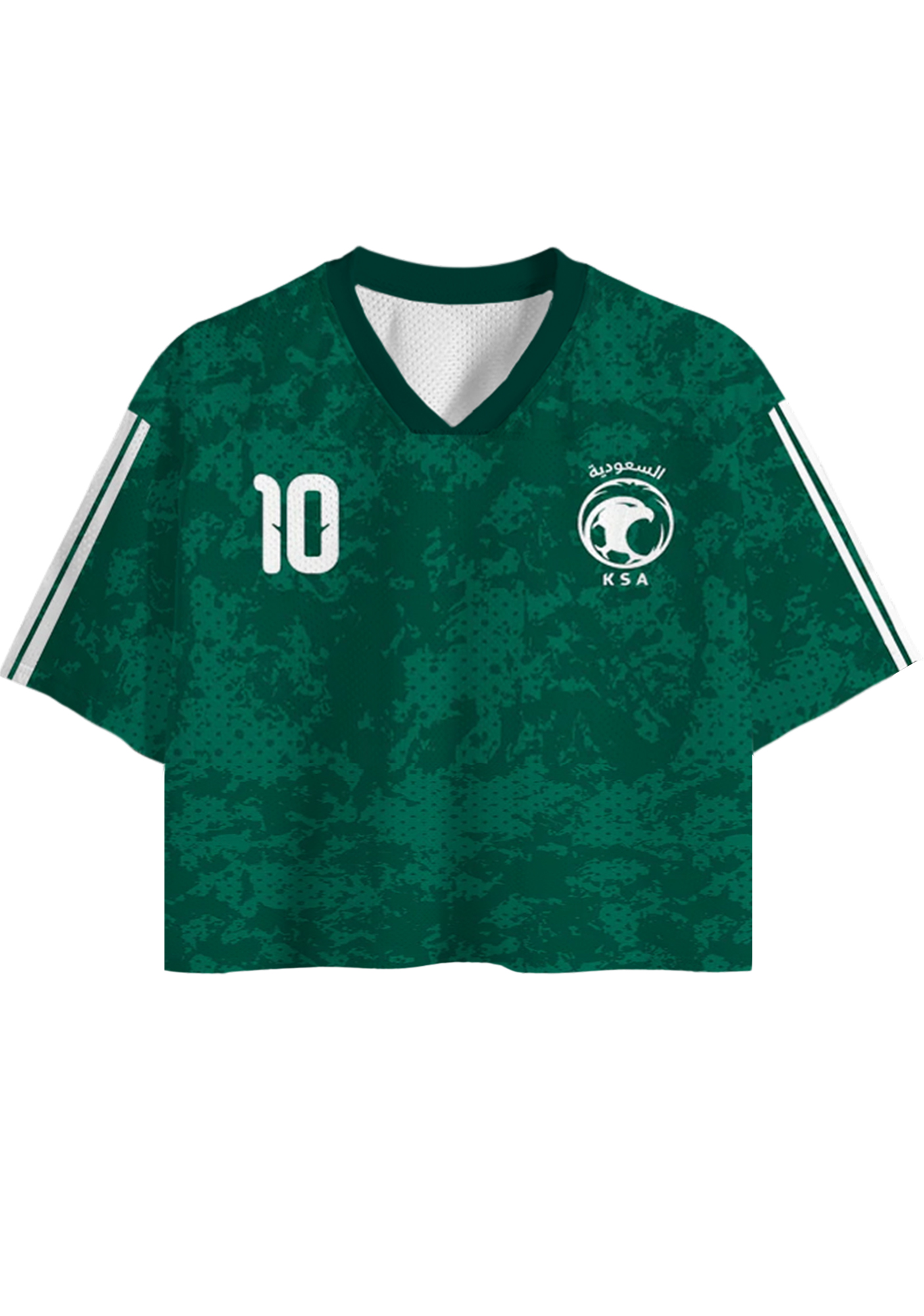 Saudi Arabia #10 Cropped Mesh Jersey Shirt