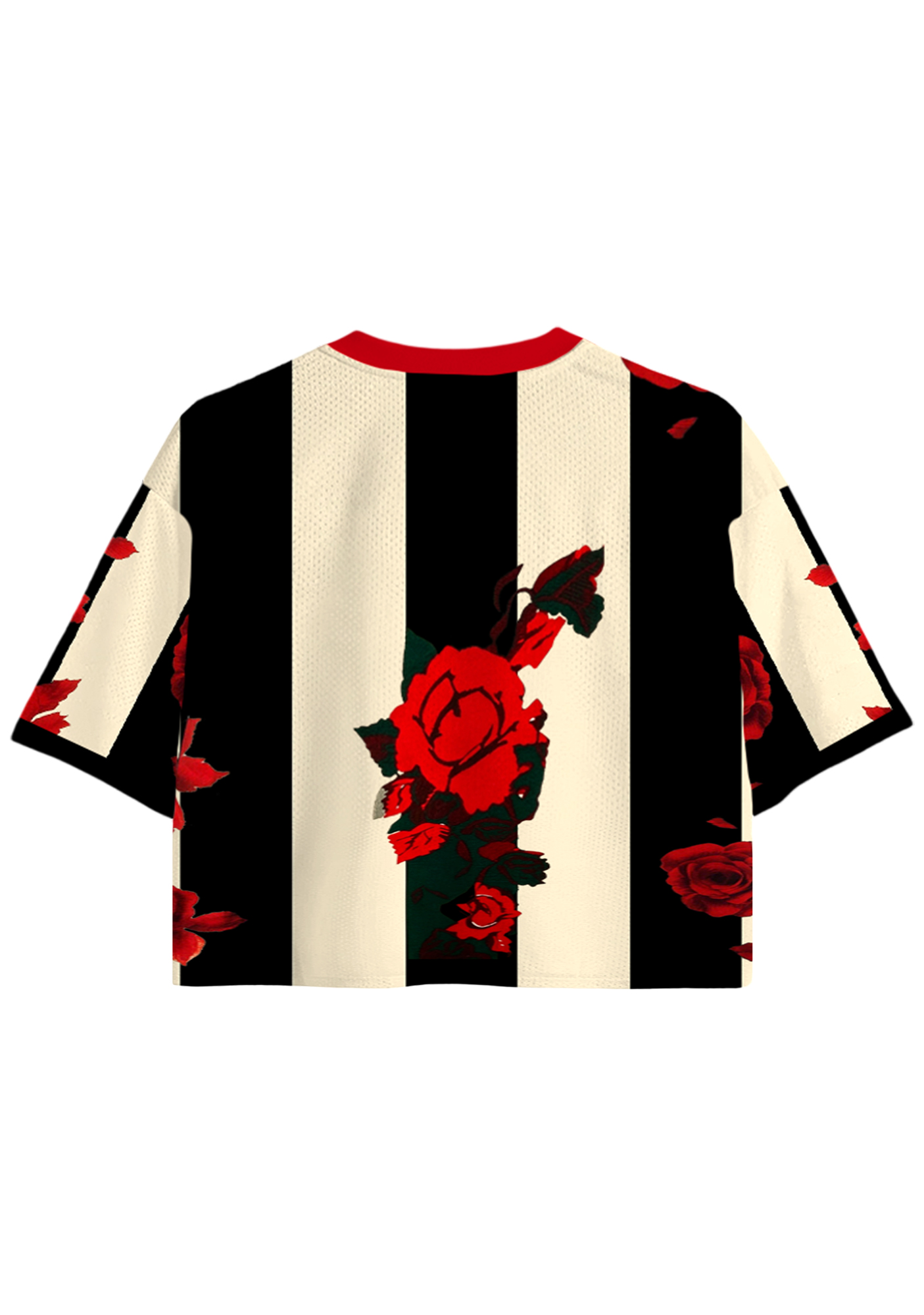 Vintage Gothic Rose Mexico Cropped Jersey Shirt