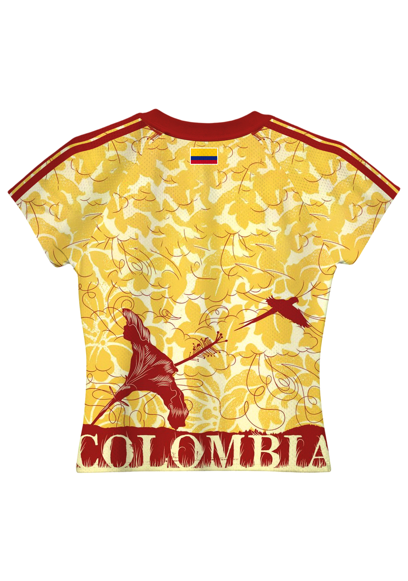 Vintage Floral Colombia Number 10 Baby Tee