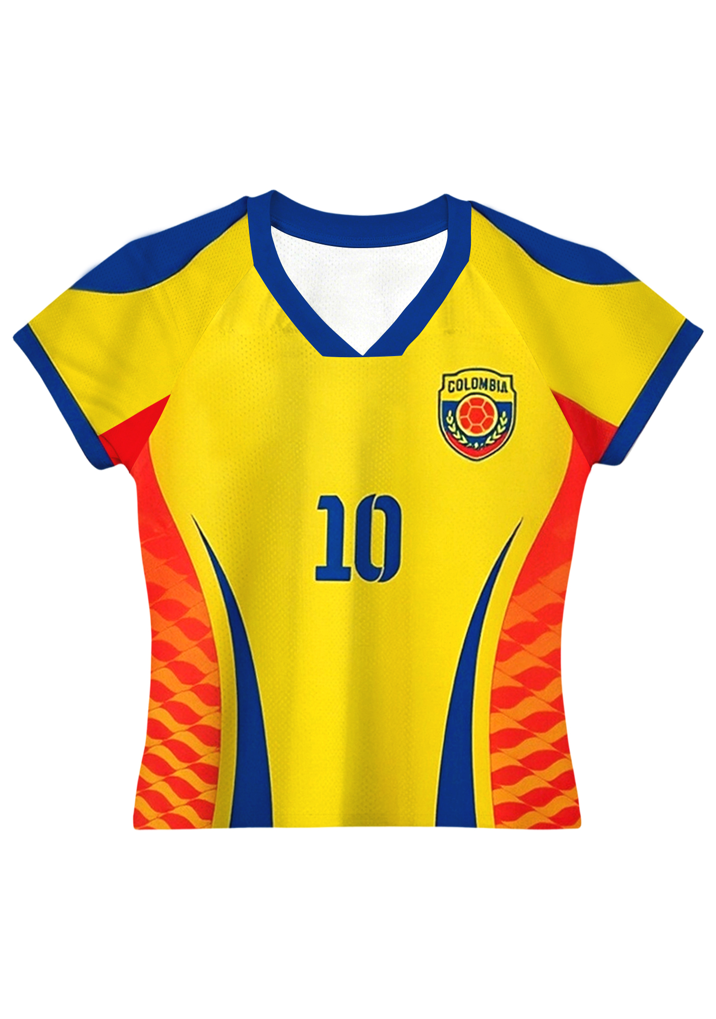 Yellow Blue Colombia National Team Baby Tee