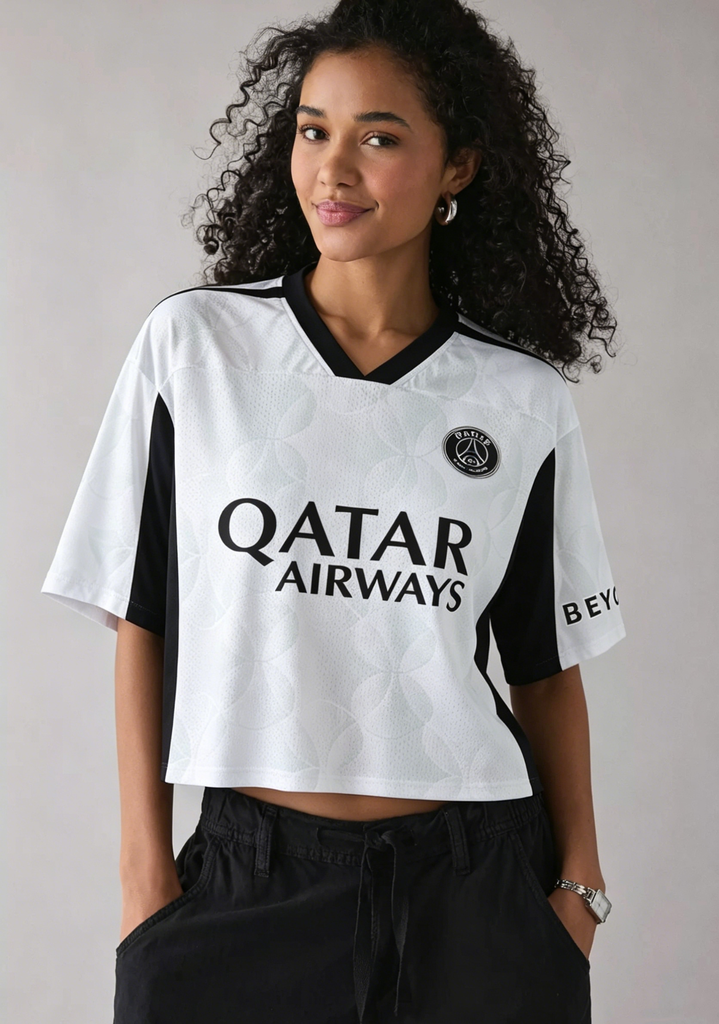 Paris Saint-Germain Cropped Mesh Jersey Shirt