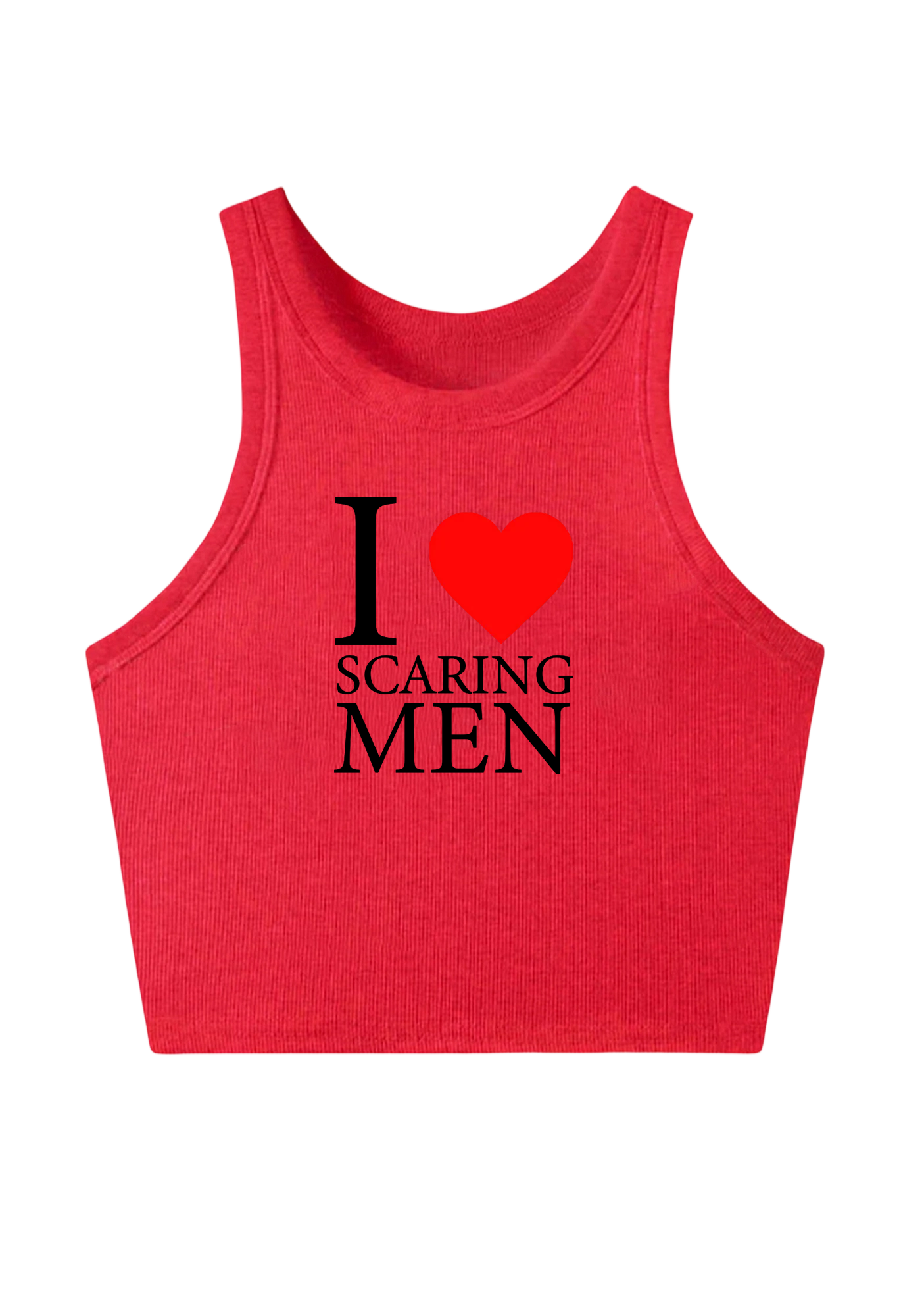 I Love Scaring Men Y2K Crop Tank Top
