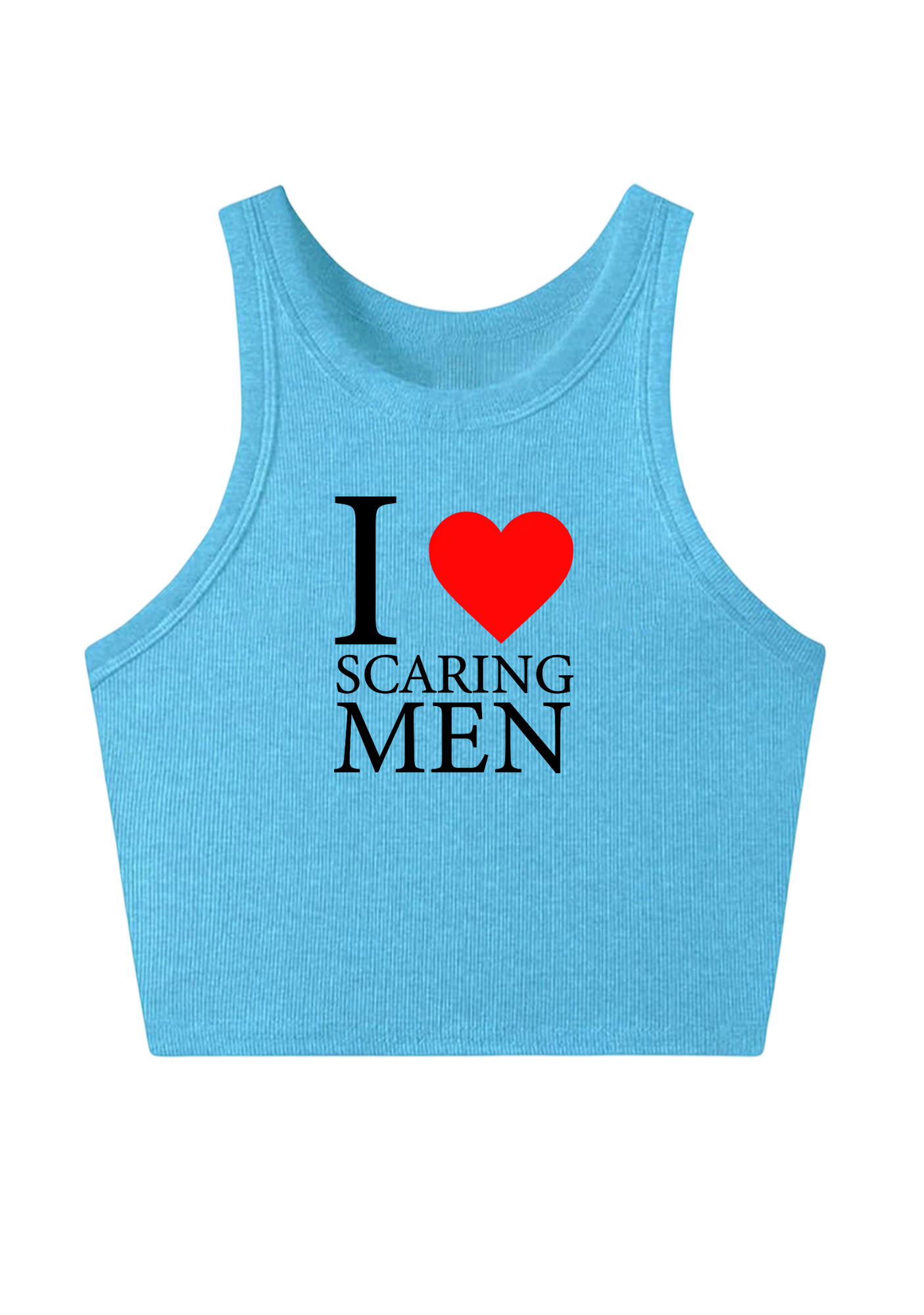 I Love Scaring Men Y2K Crop Tank Top