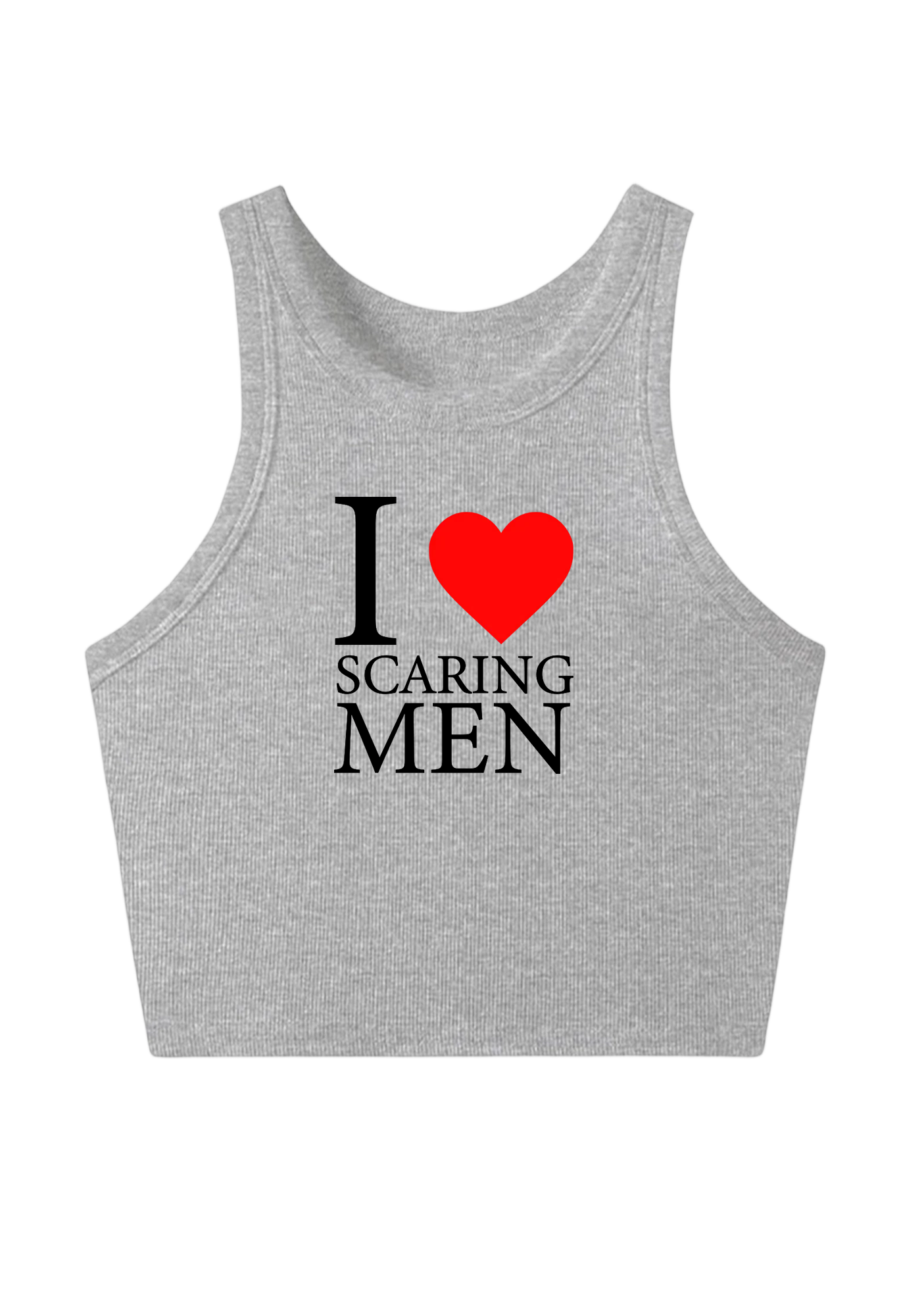 I Love Scaring Men Y2K Crop Tank Top