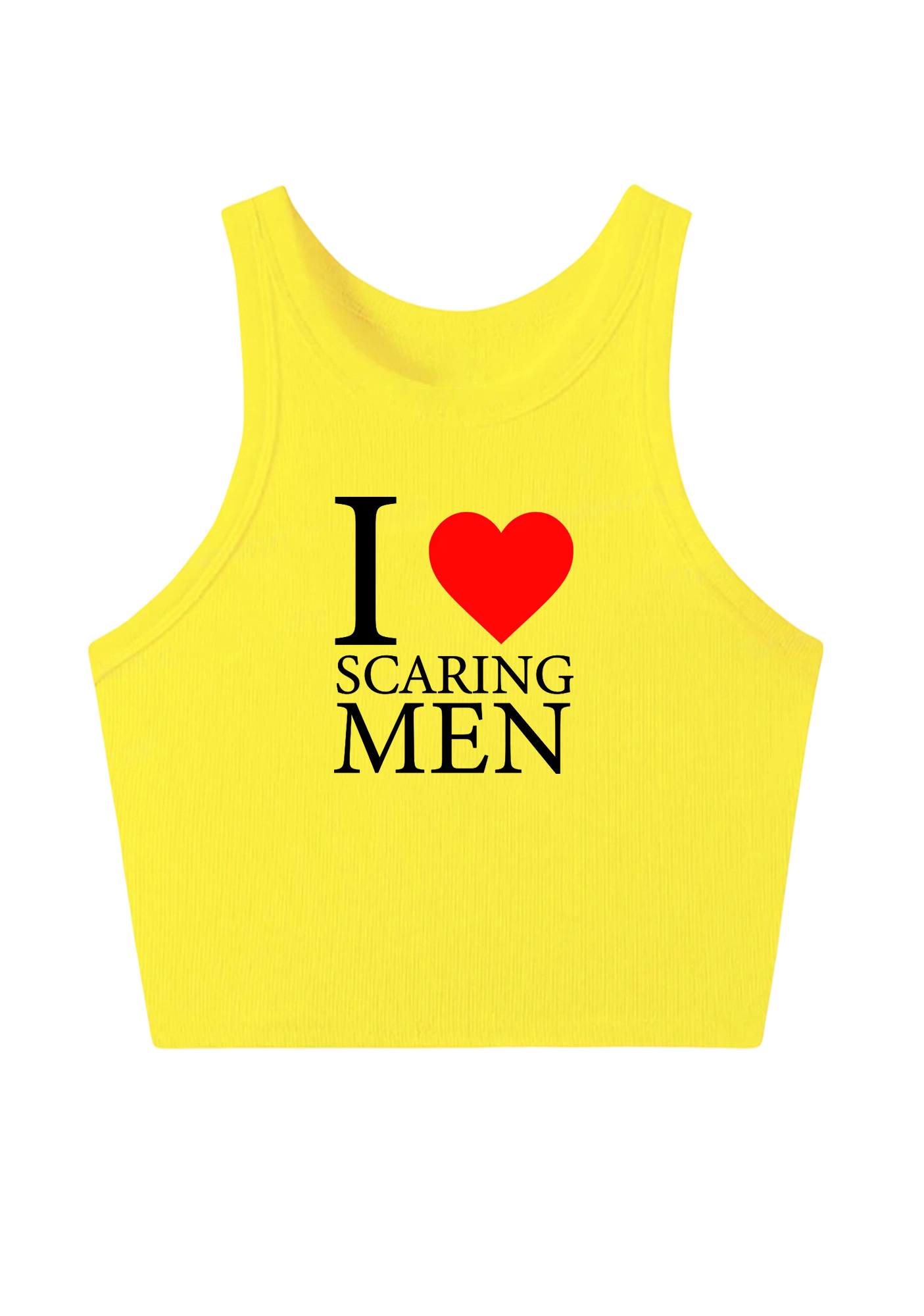 I Love Scaring Men Y2K Crop Tank Top