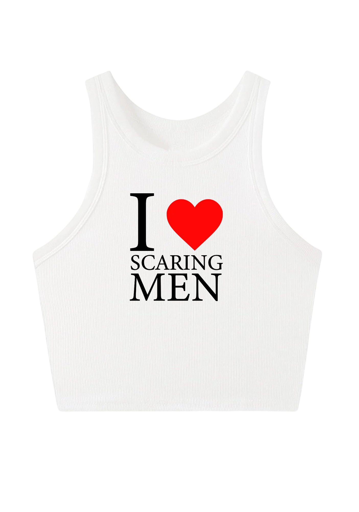 I Love Scaring Men Y2K Crop Tank Top