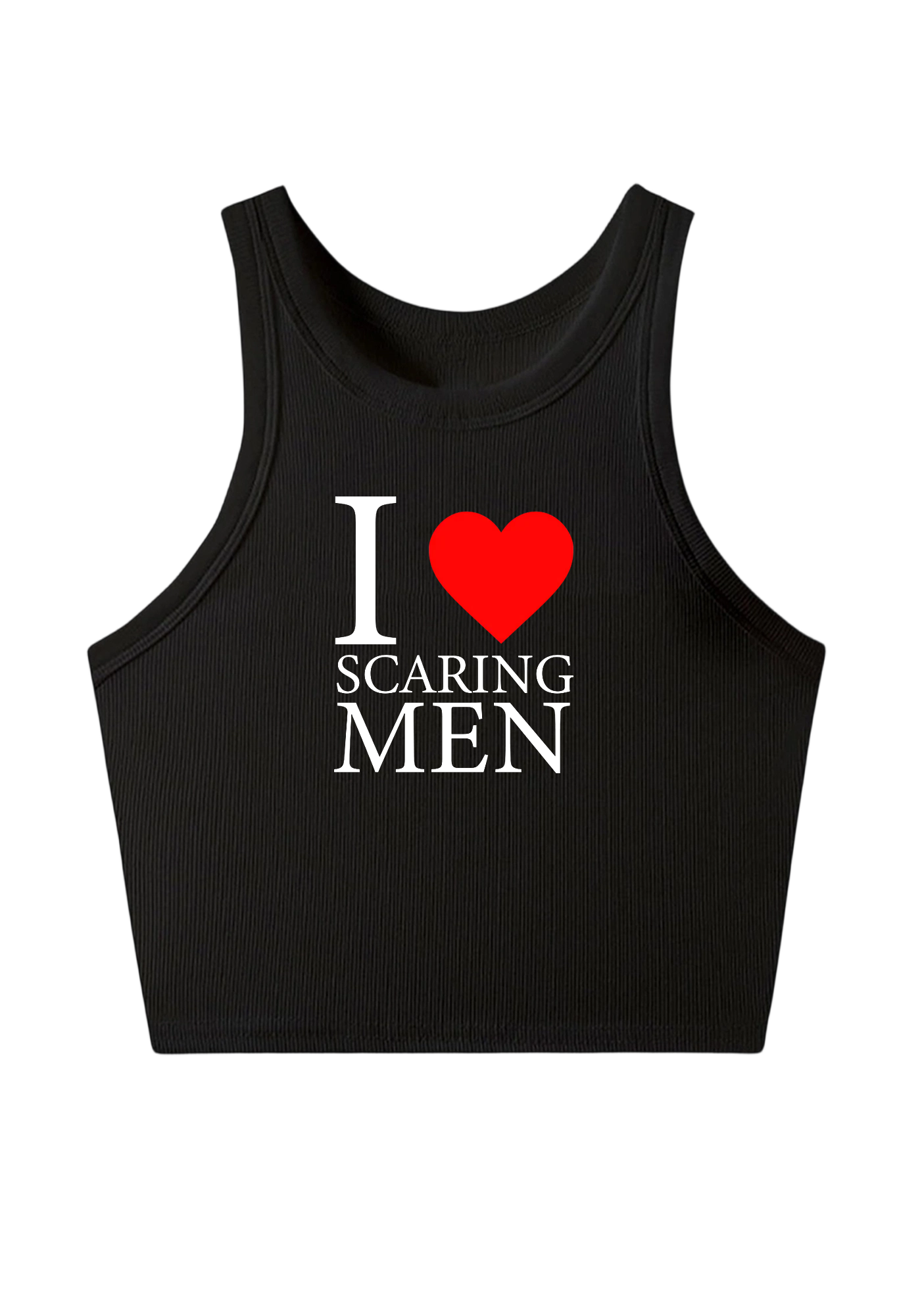 I Love Scaring Men Y2K Crop Tank Top