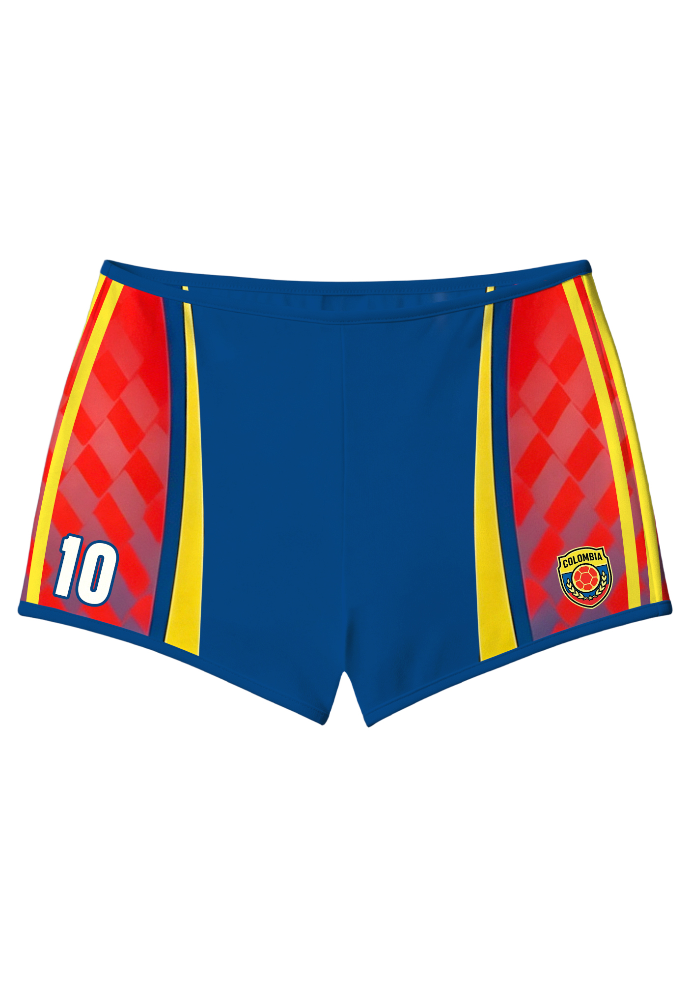 Yellow Blue Colombia National Team Booty Shorts