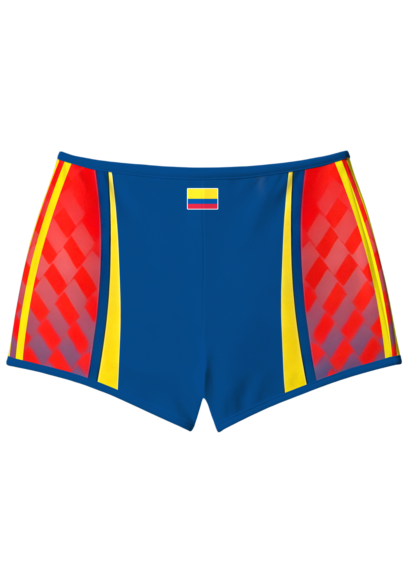 Yellow Blue Colombia National Team Booty Shorts
