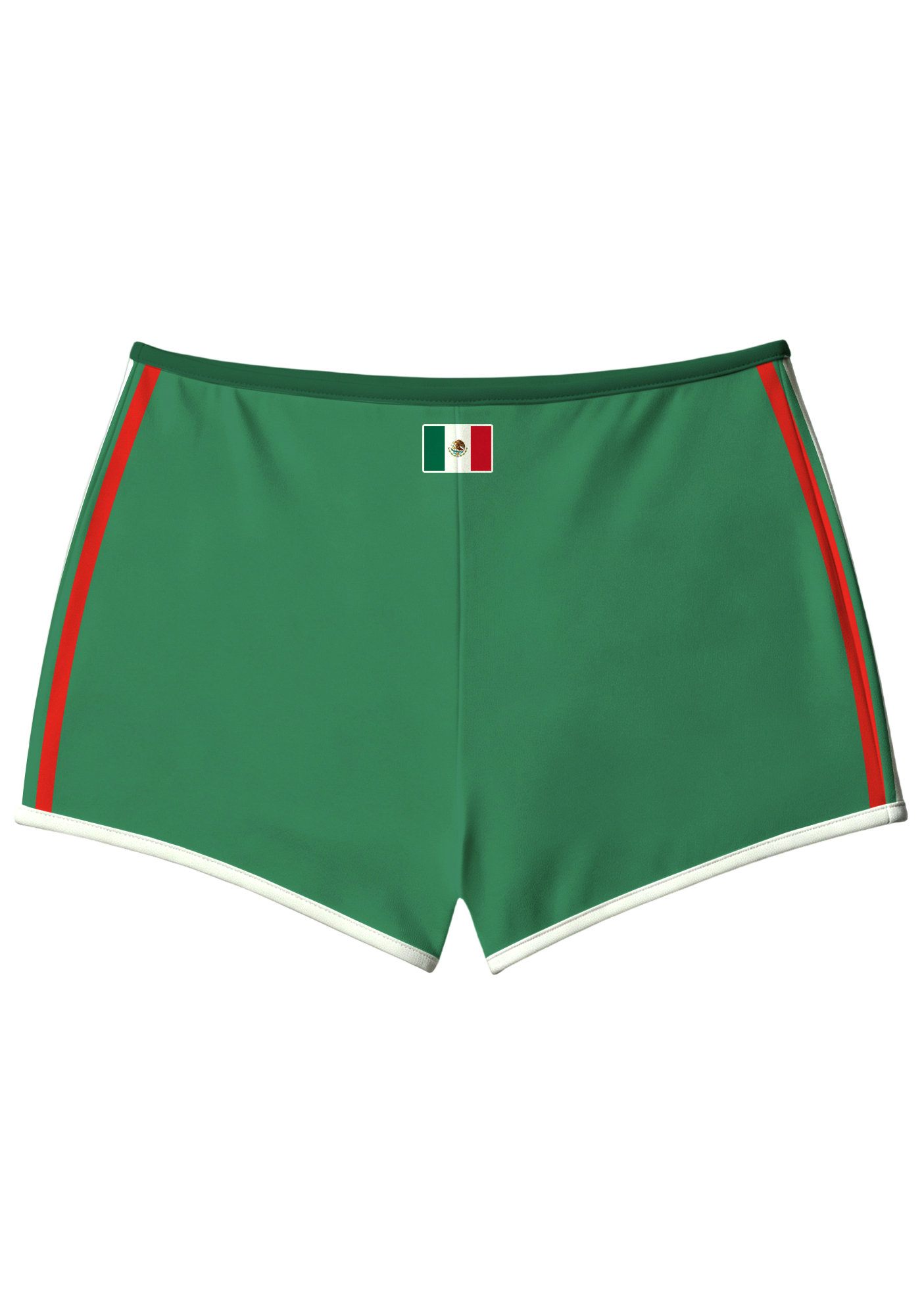 Mexican Flag Heart #10 Booty Shorts