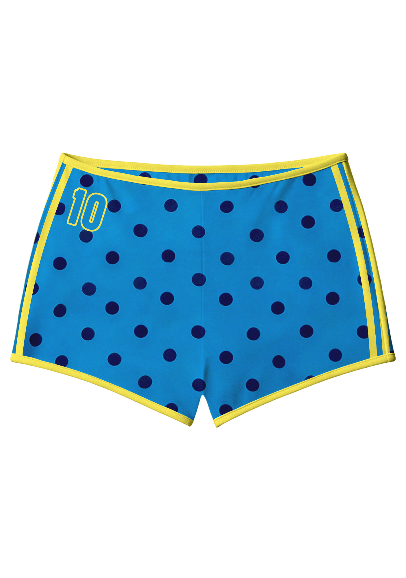 Blue Polka Dot Colombia Booty Shorts