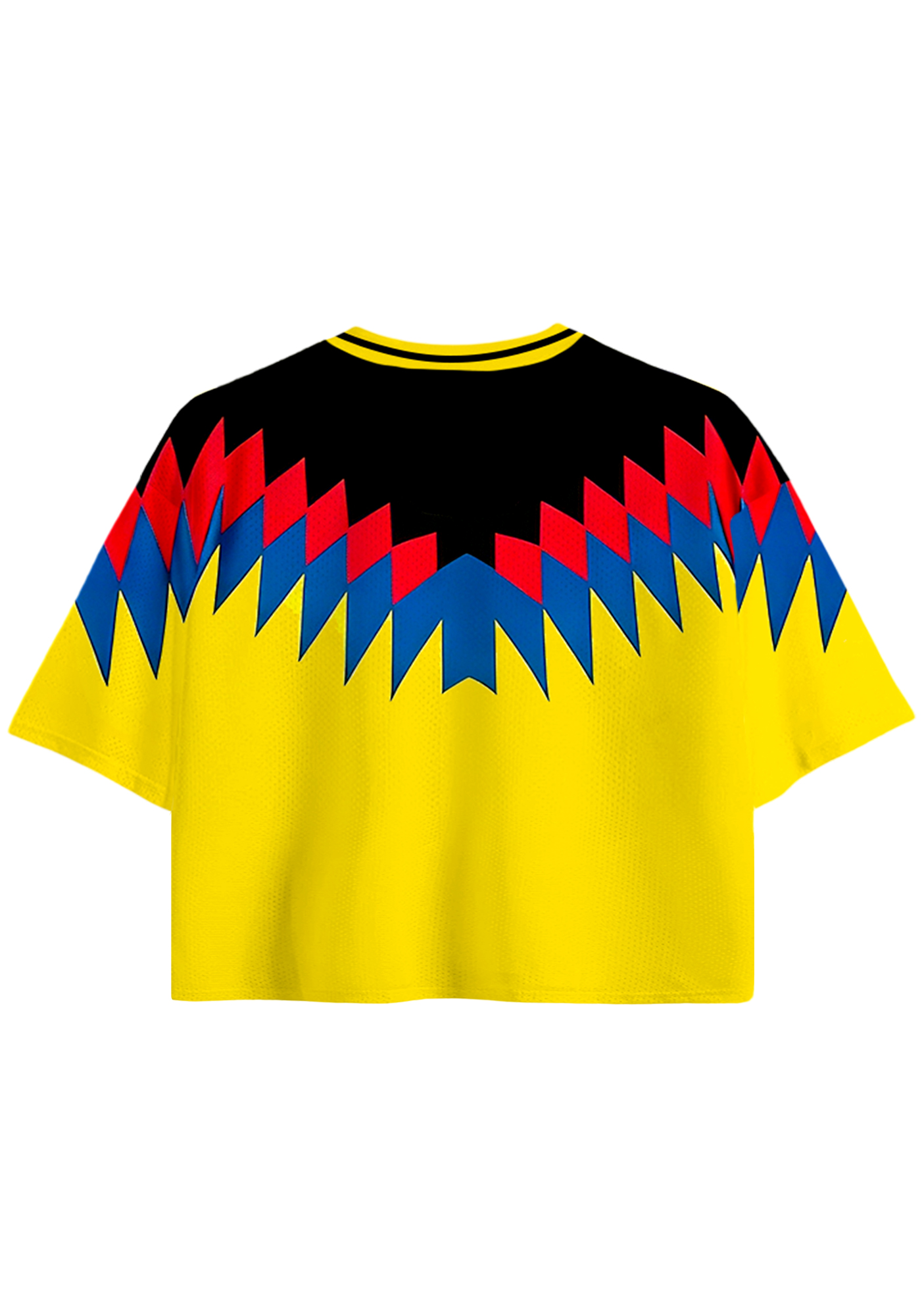 Classic Zigzag Colombia National Team Cropped Jersey Shirt