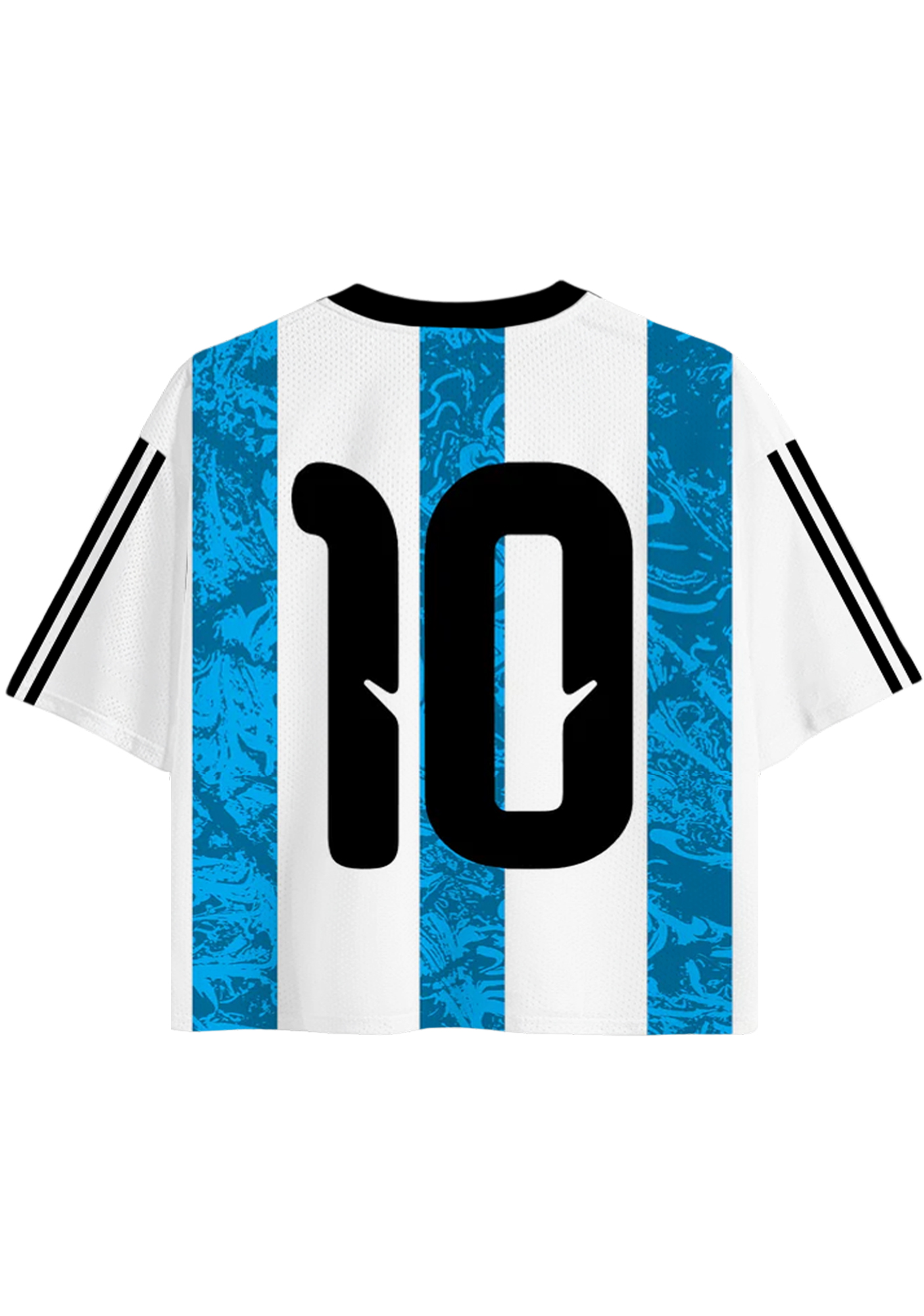 🇦🇷 ARGENTINA VIBES #10 Cropped Mesh Jersey Shirt