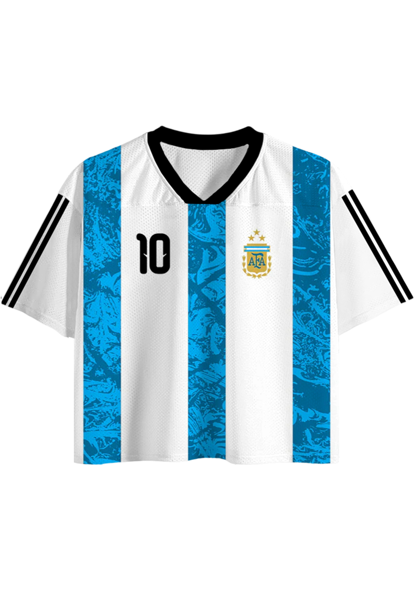 🇦🇷 ARGENTINA VIBES #10 Cropped Mesh Jersey Shirt