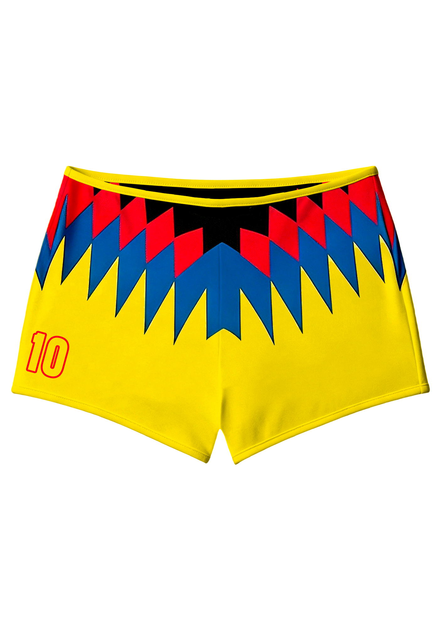 Classic Zigzag Colombia National Team Booty Shorts
