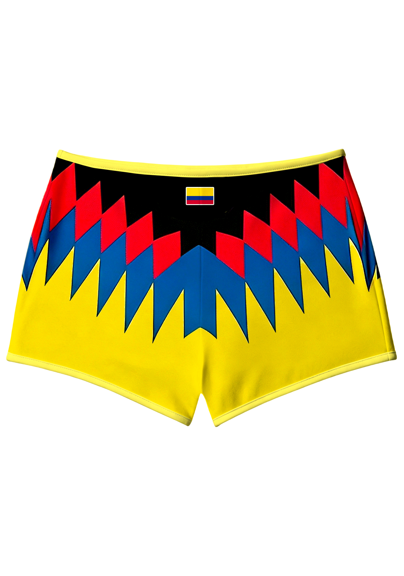 Classic Zigzag Colombia National Team Booty Shorts