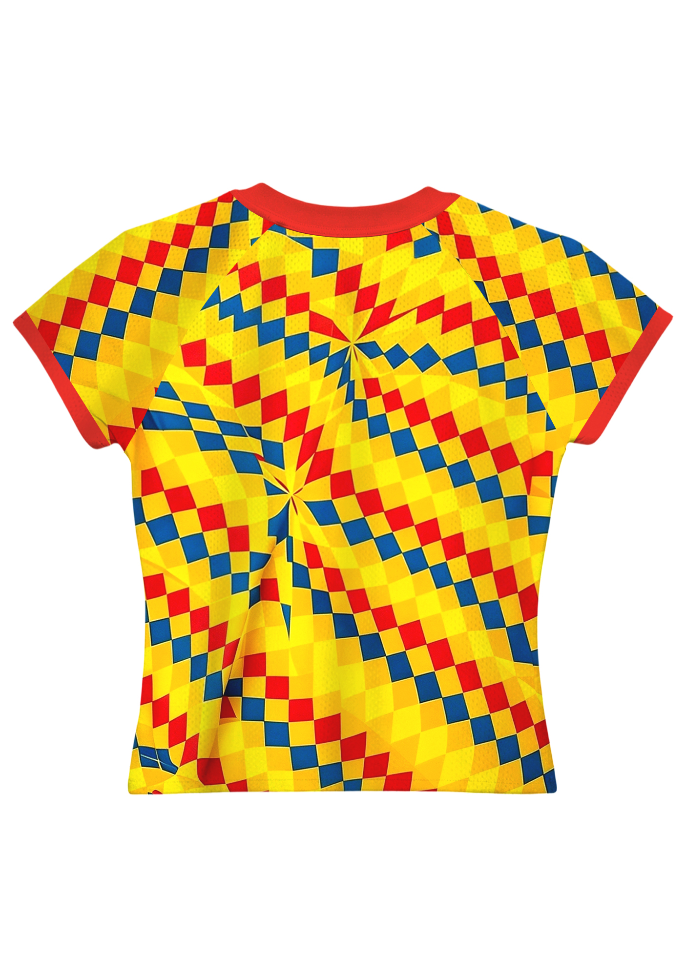Colorful Checkerboard Soccer Fan Baby Tee